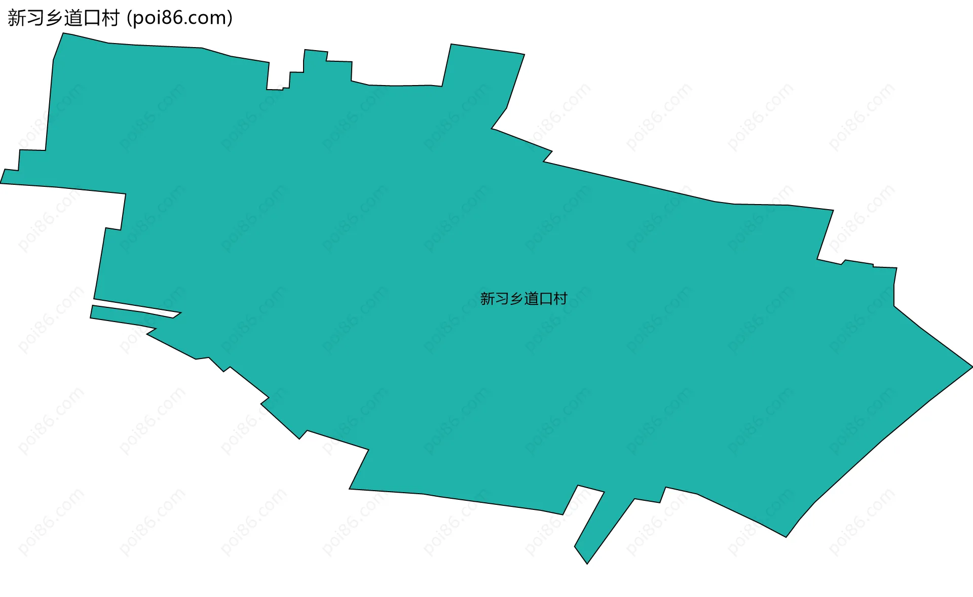 新习乡道口村边界地图
