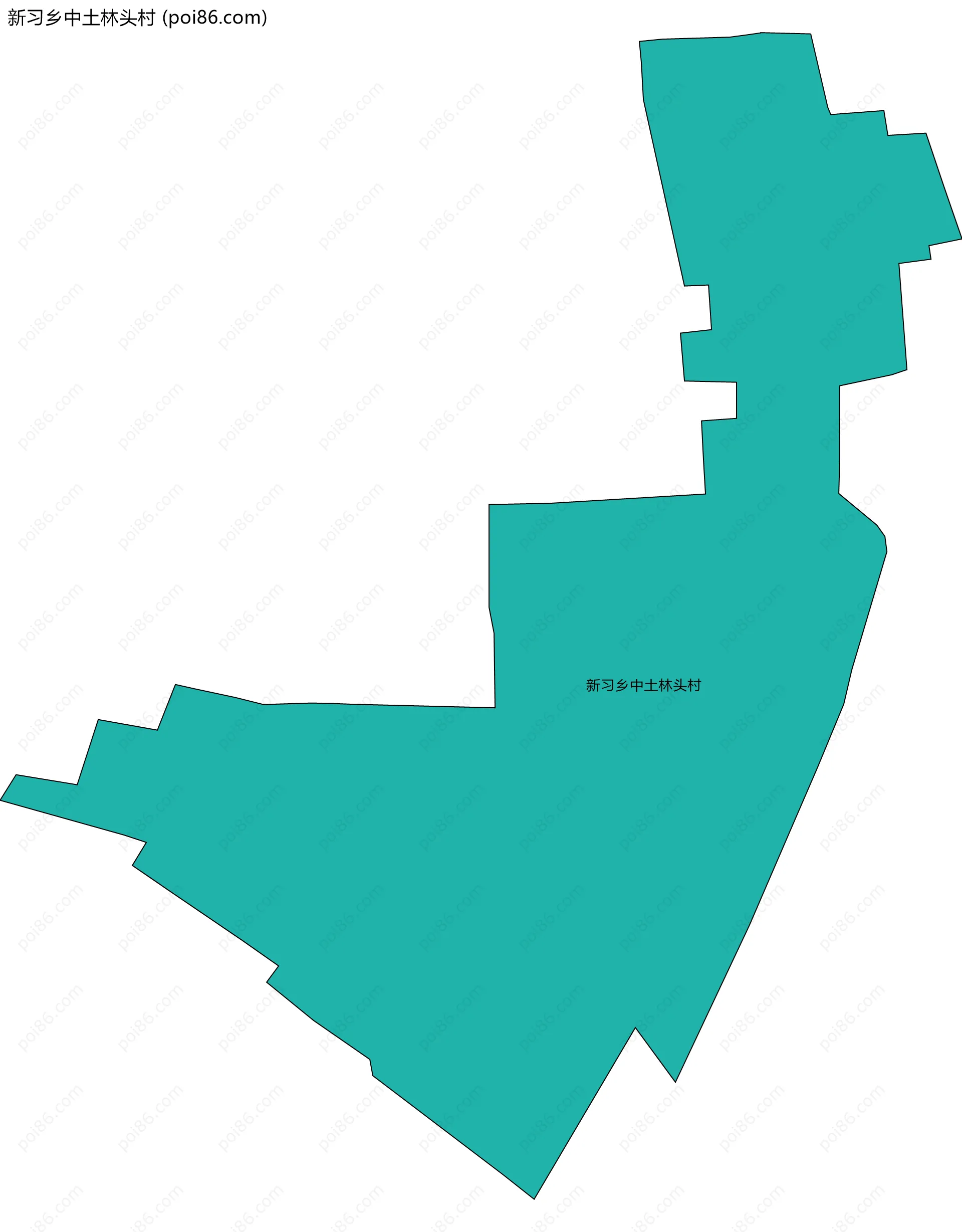 新习乡中土林头村边界地图