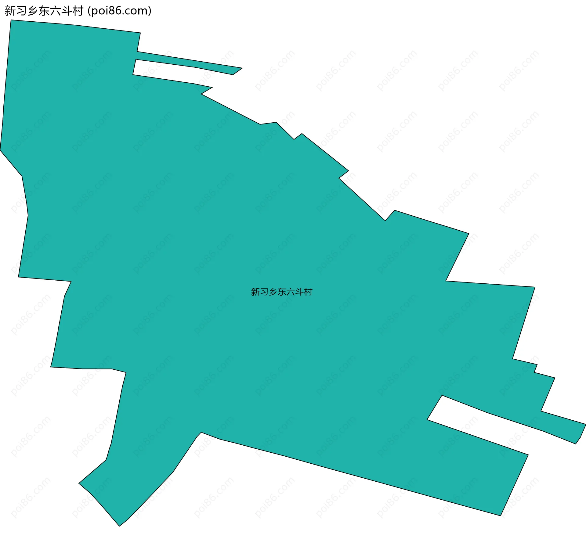 新习乡东六斗村边界地图