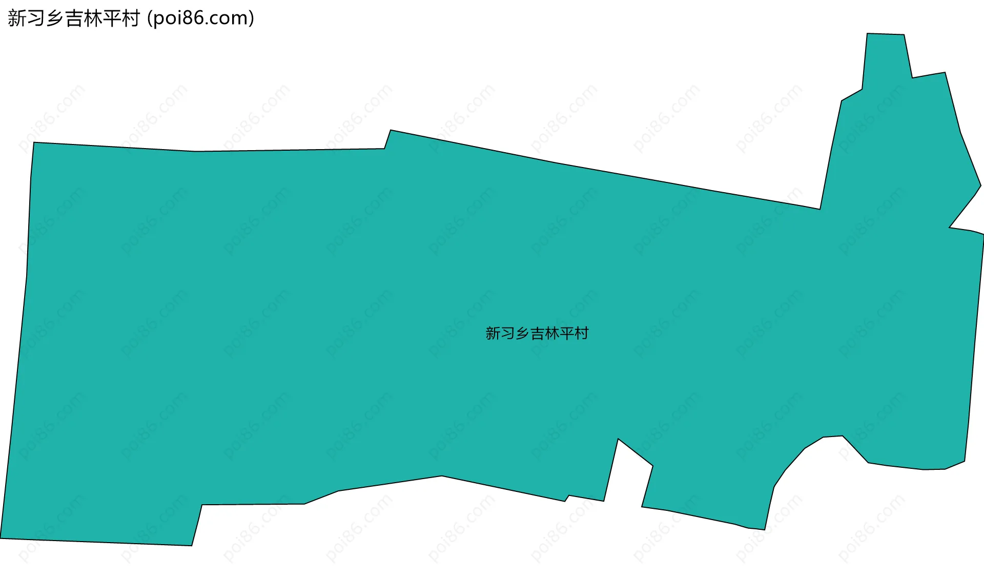 新习乡吉林平村边界地图
