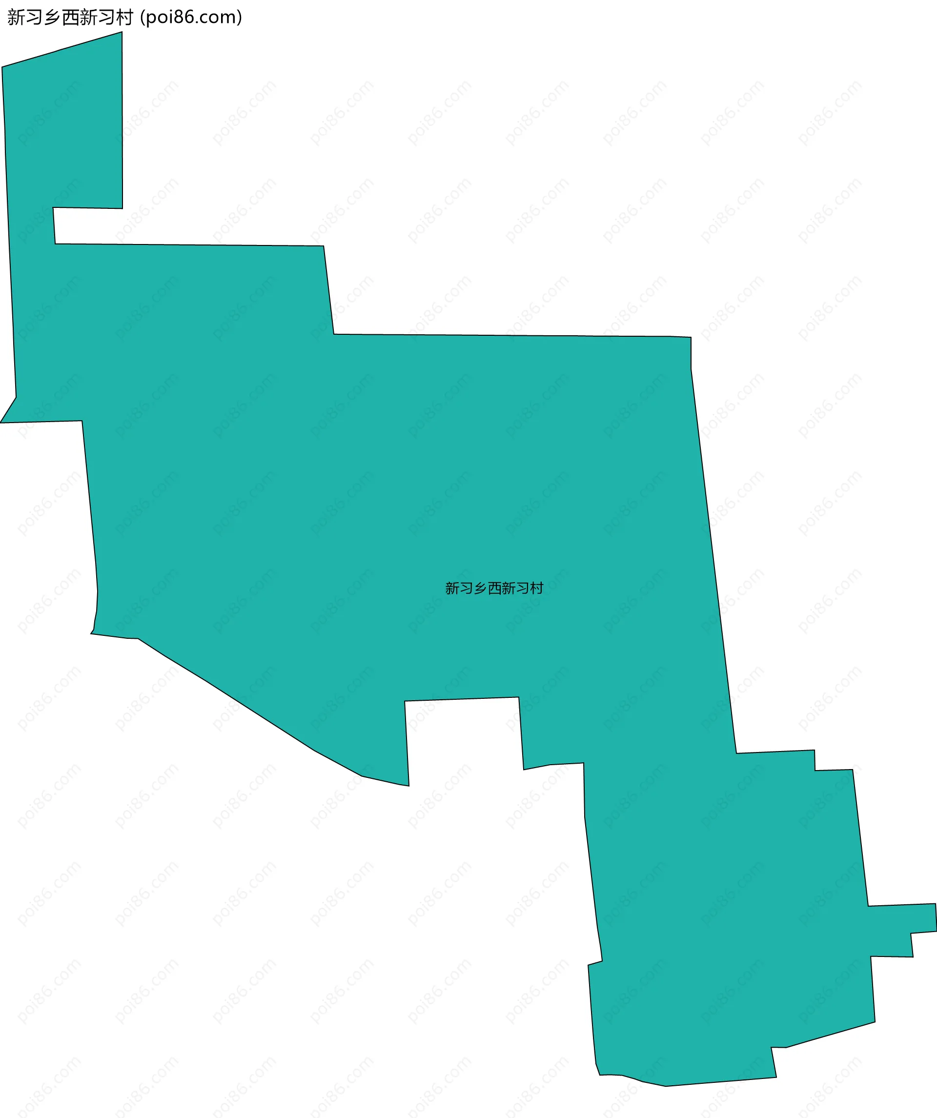 新习乡西新习村边界地图