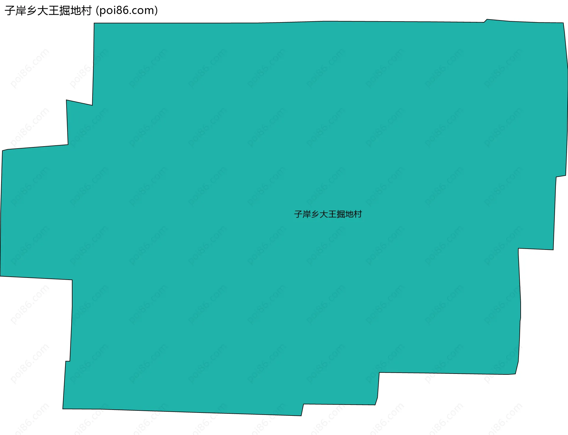 子岸乡大王掘地村边界地图