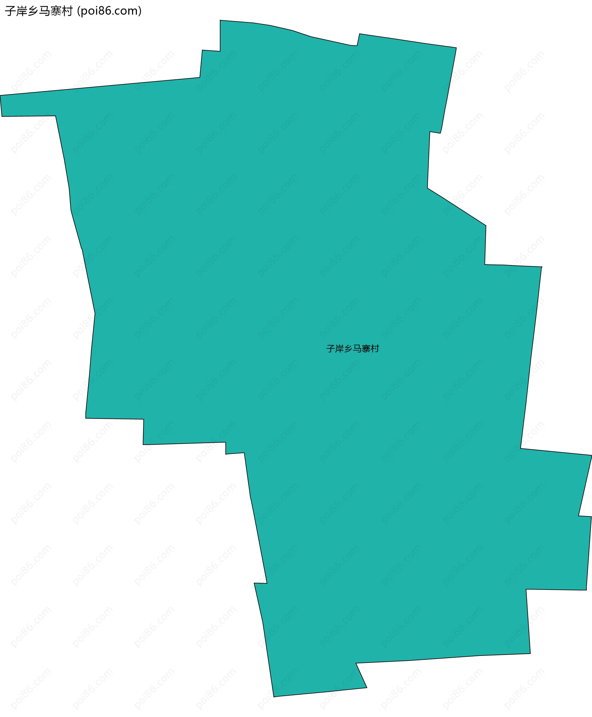 子岸乡马寨村边界地图