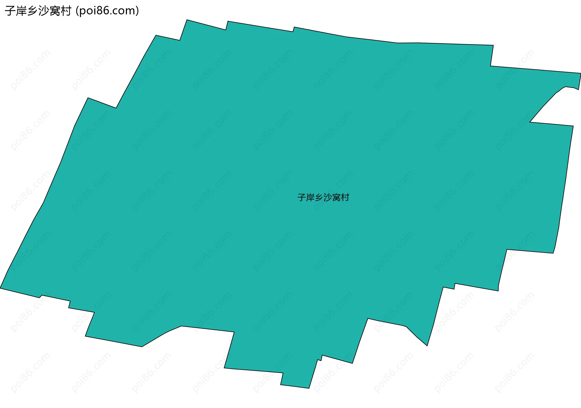 子岸乡沙窝村边界地图