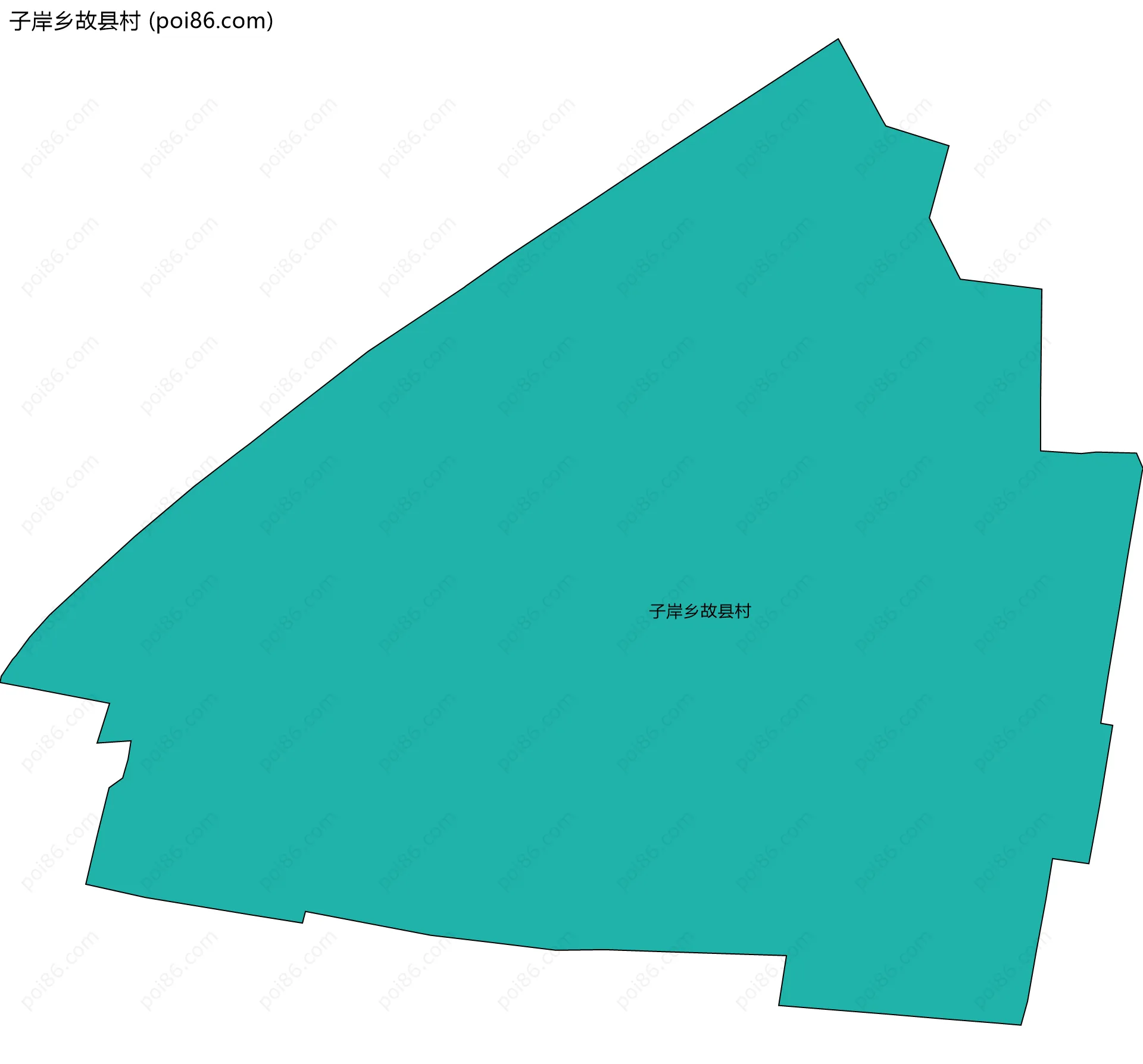 子岸乡故县村边界地图