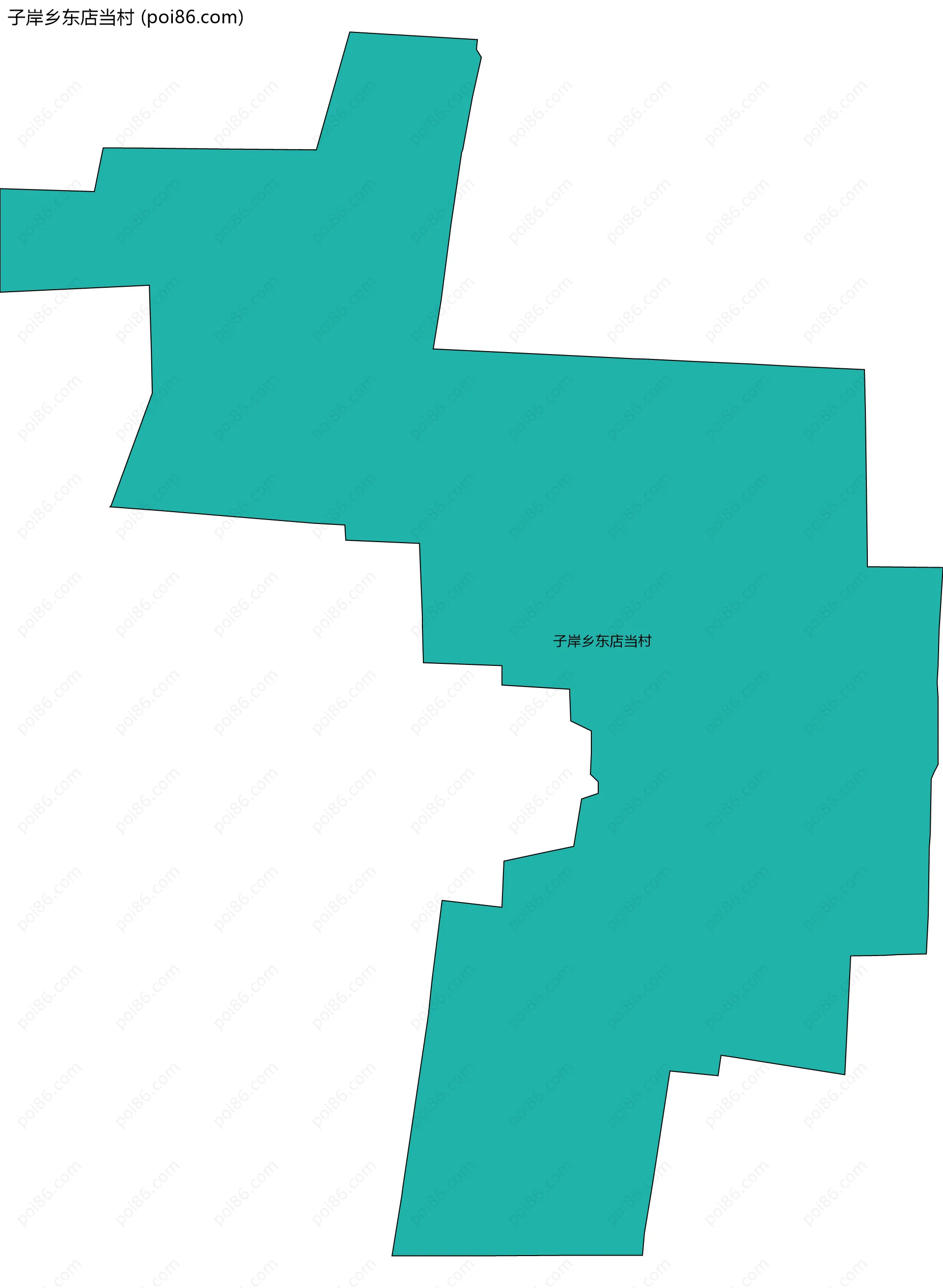子岸乡东店当村边界地图