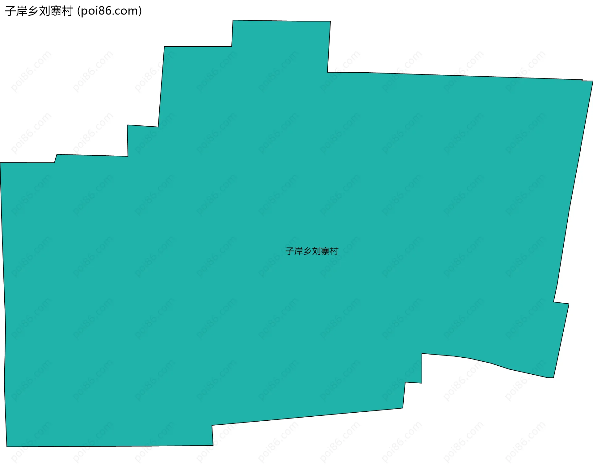 子岸乡刘寨村边界地图