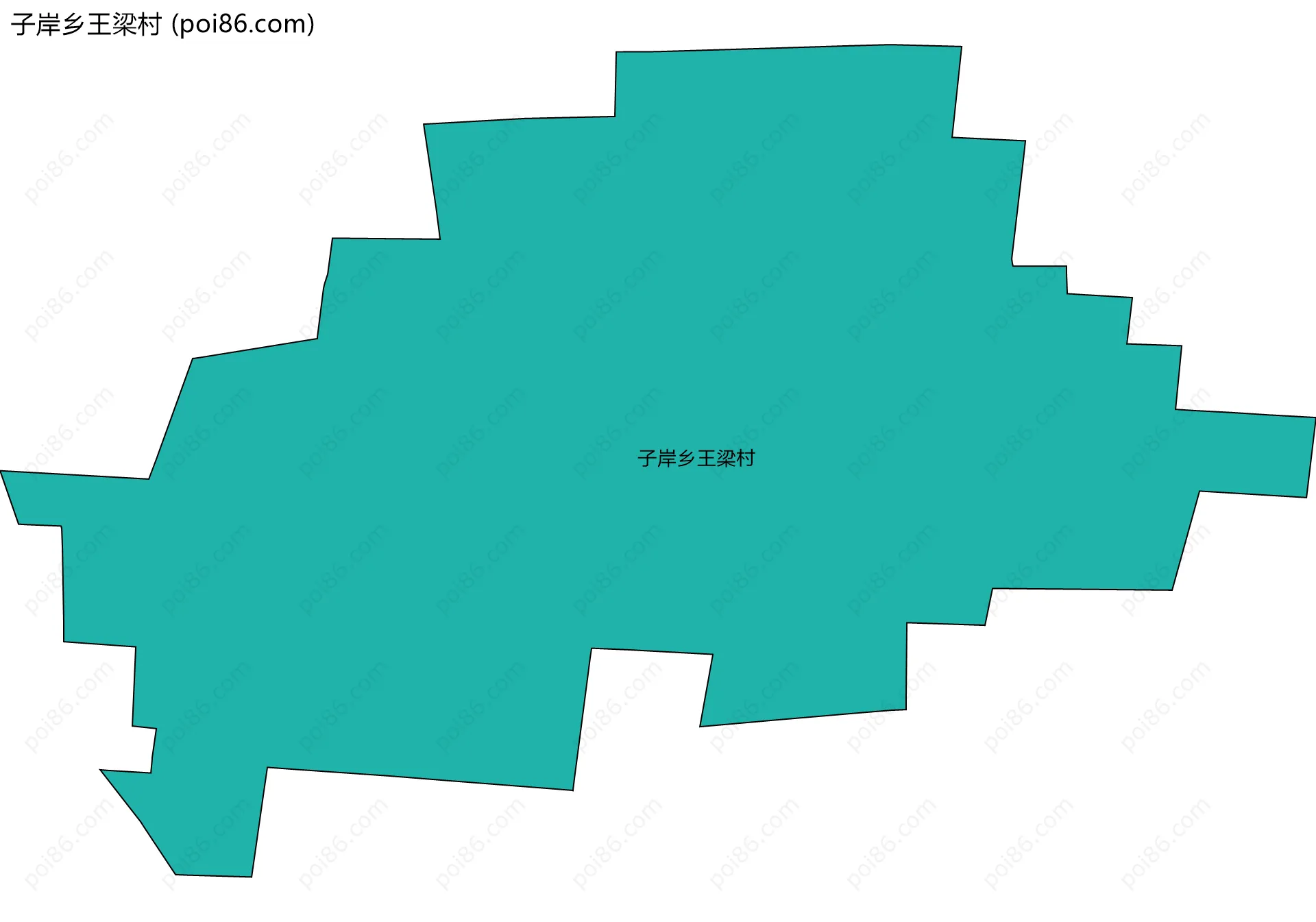子岸乡王梁村边界地图