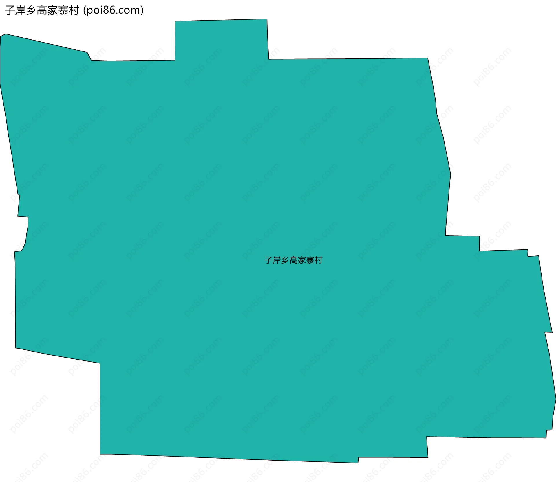 子岸乡高家寨村边界地图