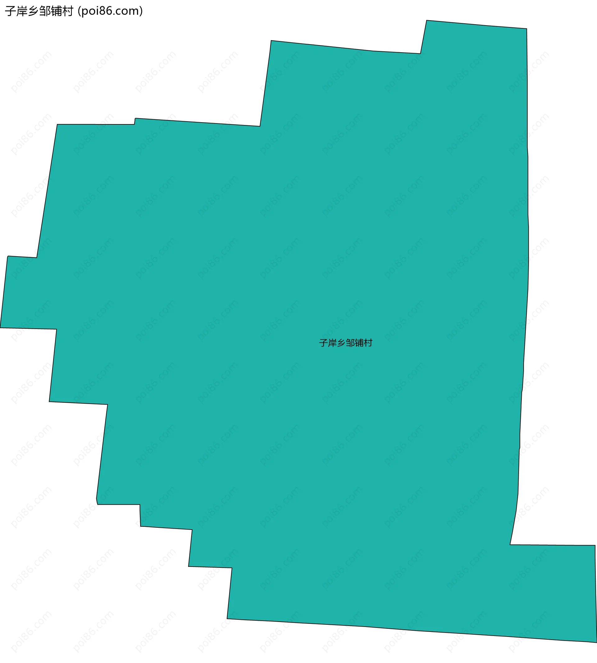 子岸乡邹铺村边界地图