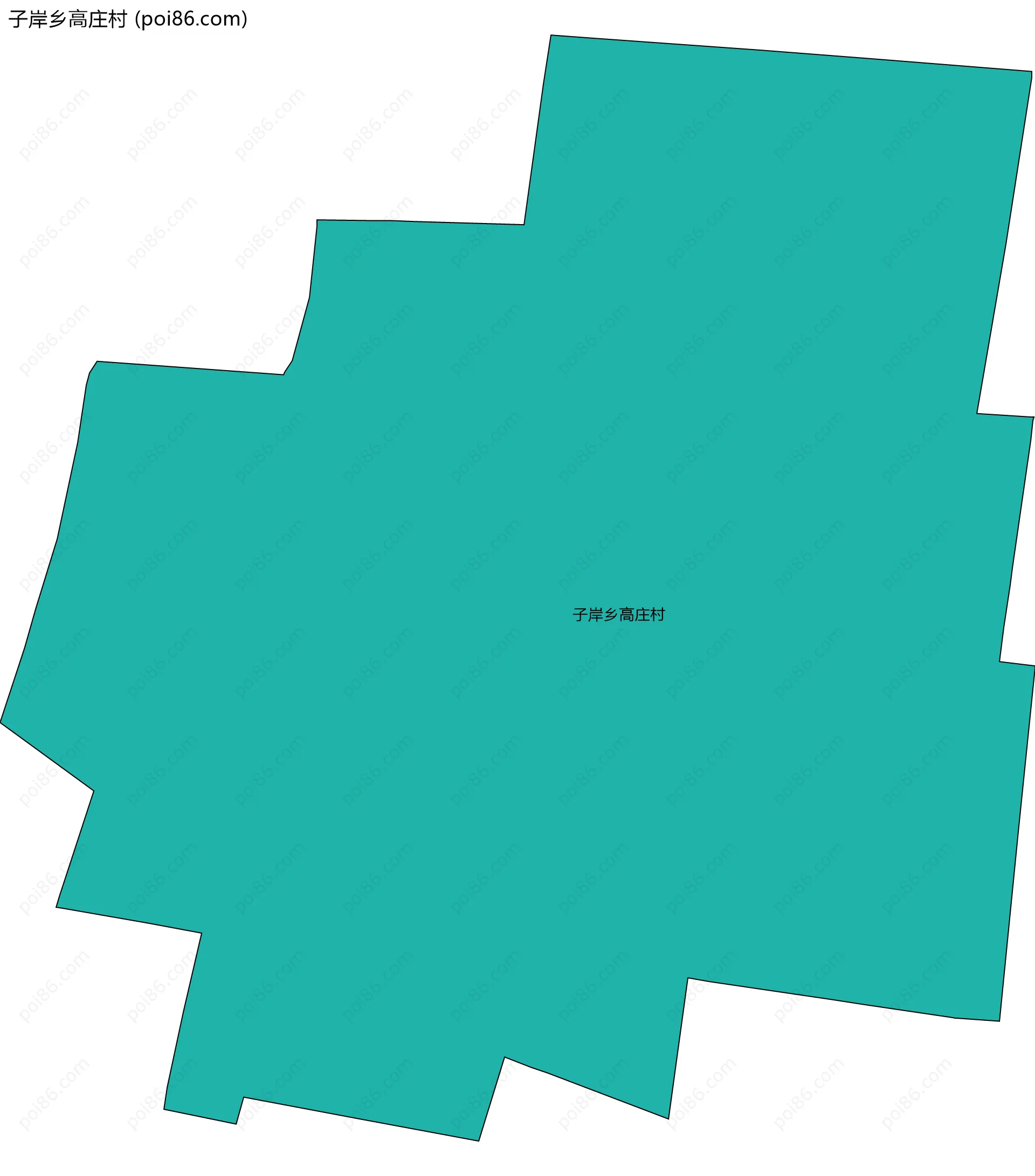 子岸乡高庄村边界地图