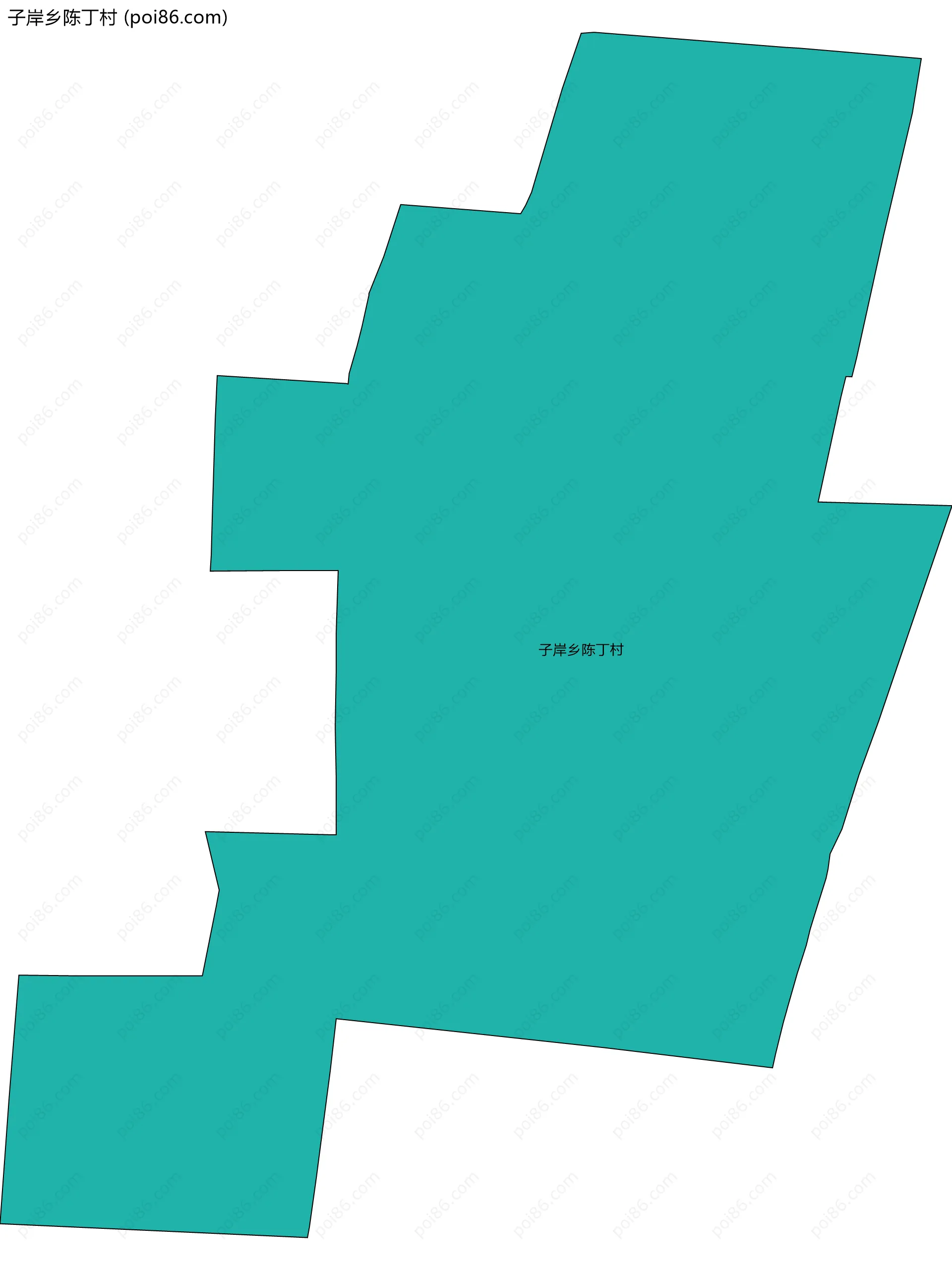 子岸乡陈丁村边界地图