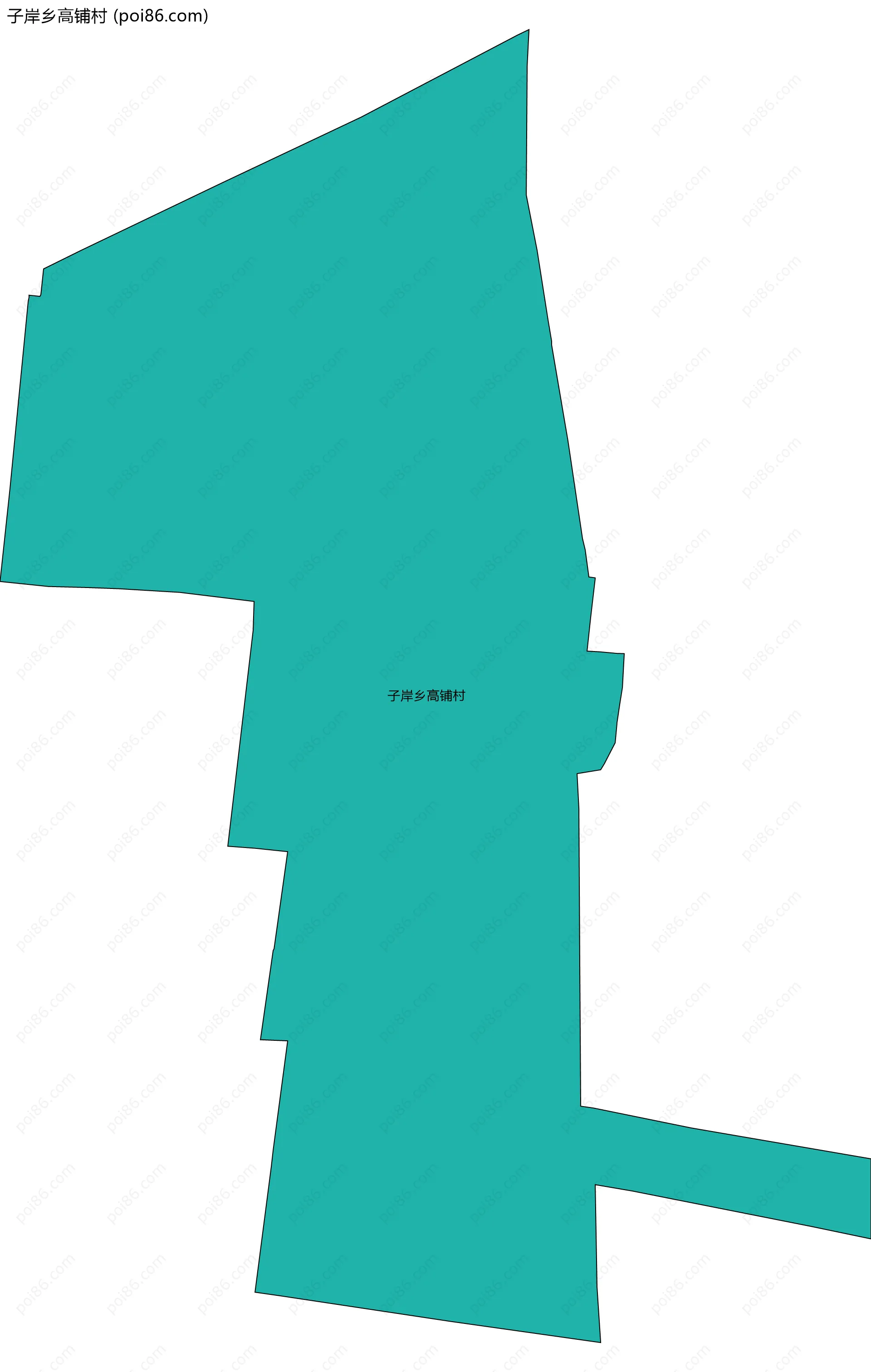 子岸乡高铺村边界地图