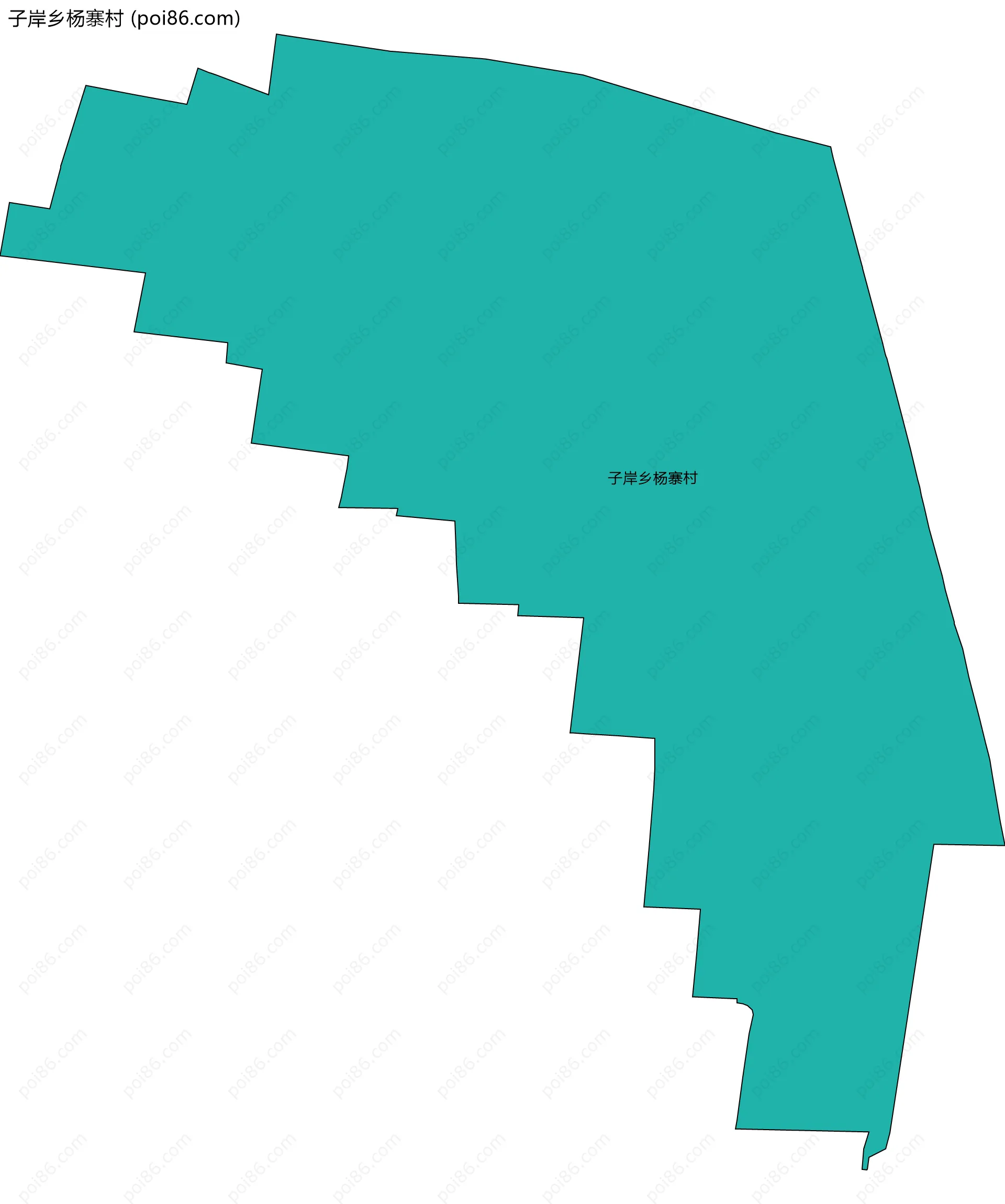 子岸乡杨寨村边界地图