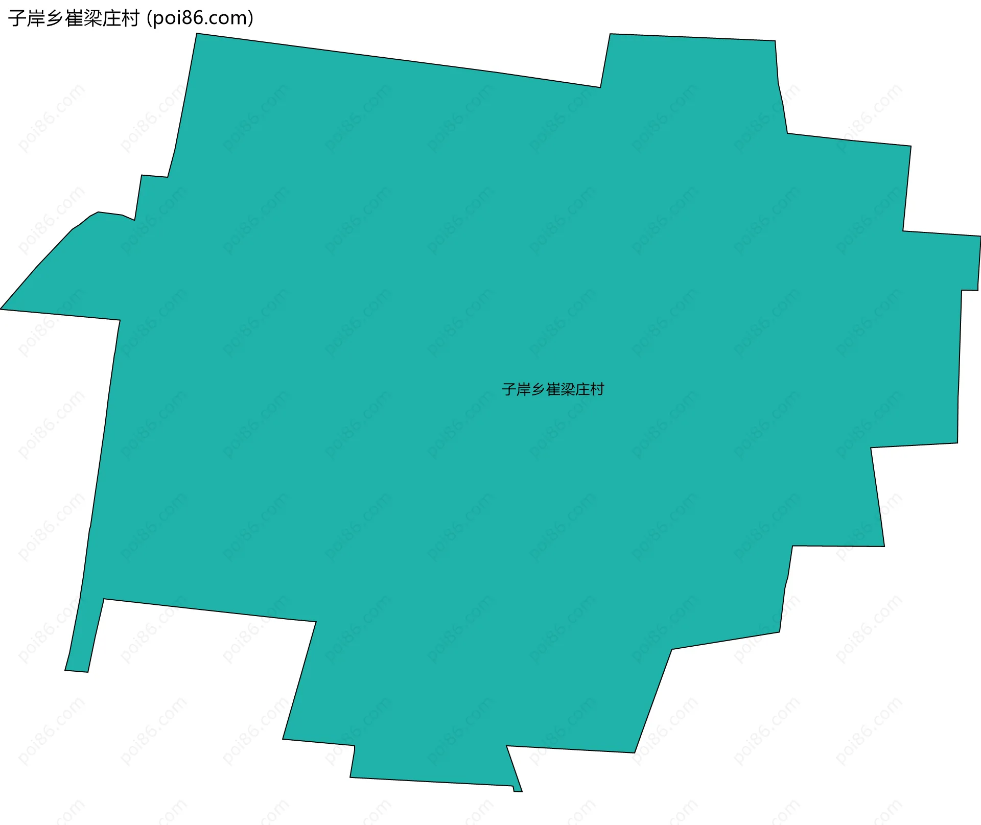 子岸乡崔梁庄村边界地图