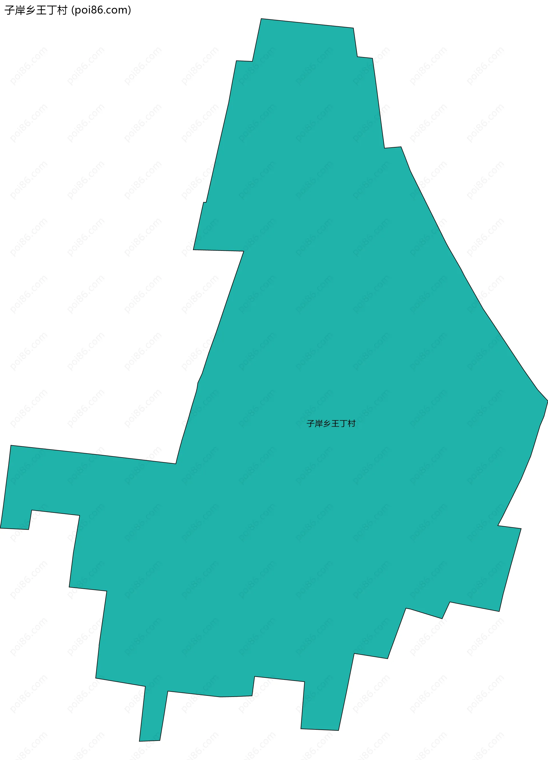子岸乡王丁村边界地图