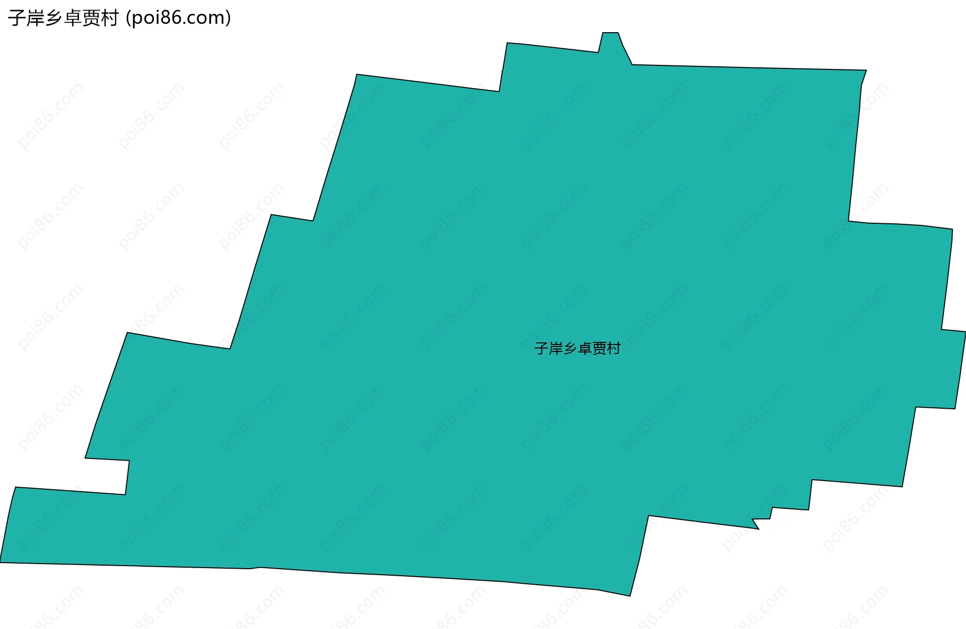 子岸乡卓贾村边界地图