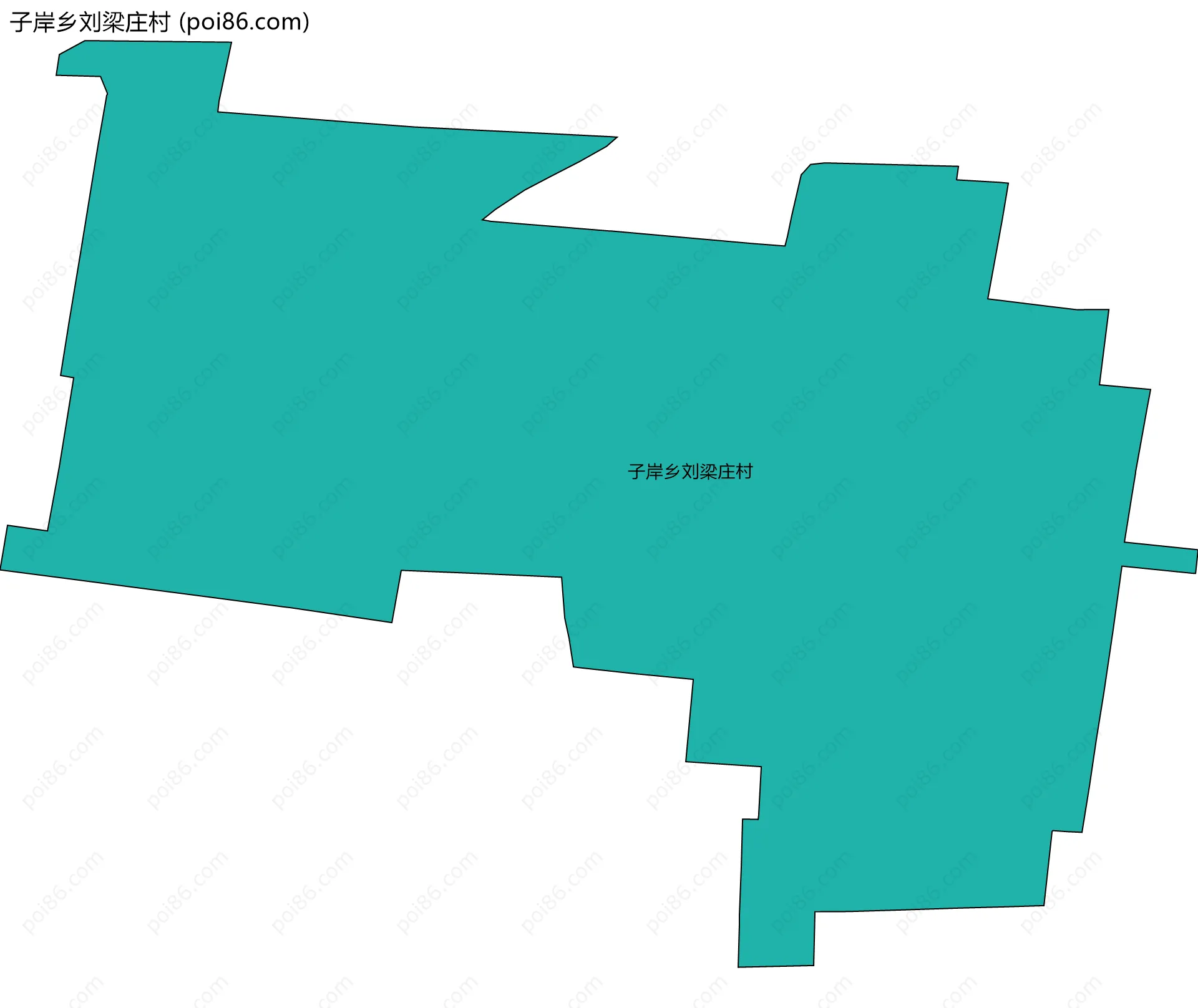 子岸乡刘梁庄村边界地图