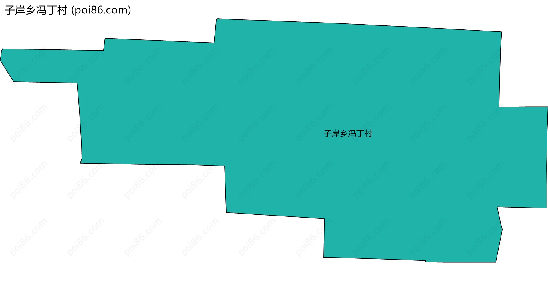 子岸乡冯丁村边界地图