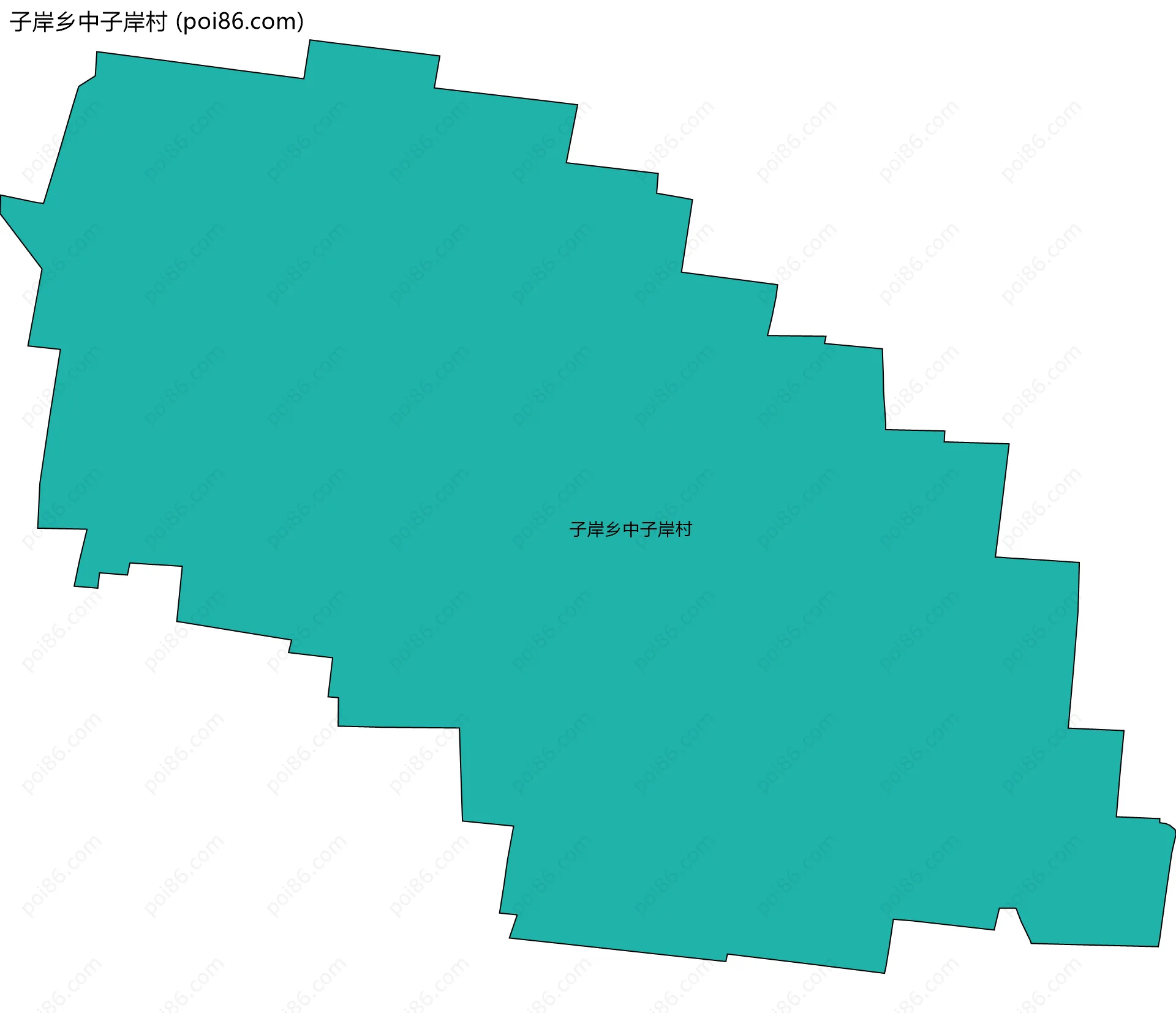 子岸乡中子岸村边界地图