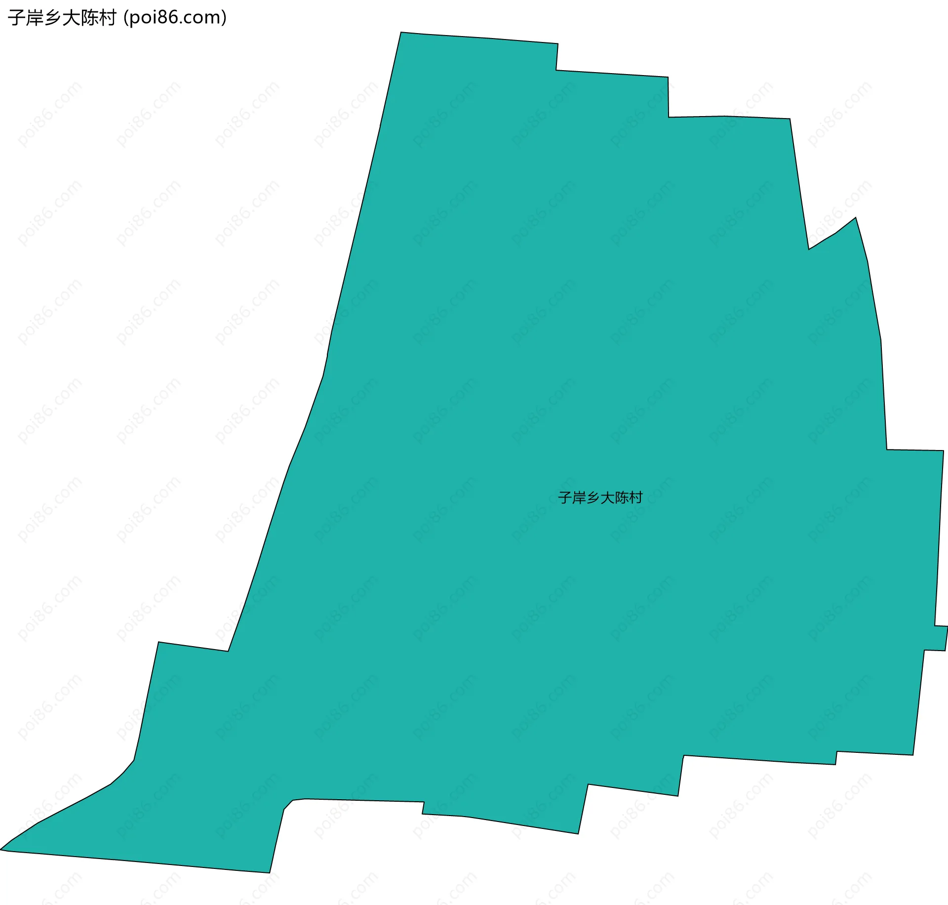 子岸乡大陈村边界地图