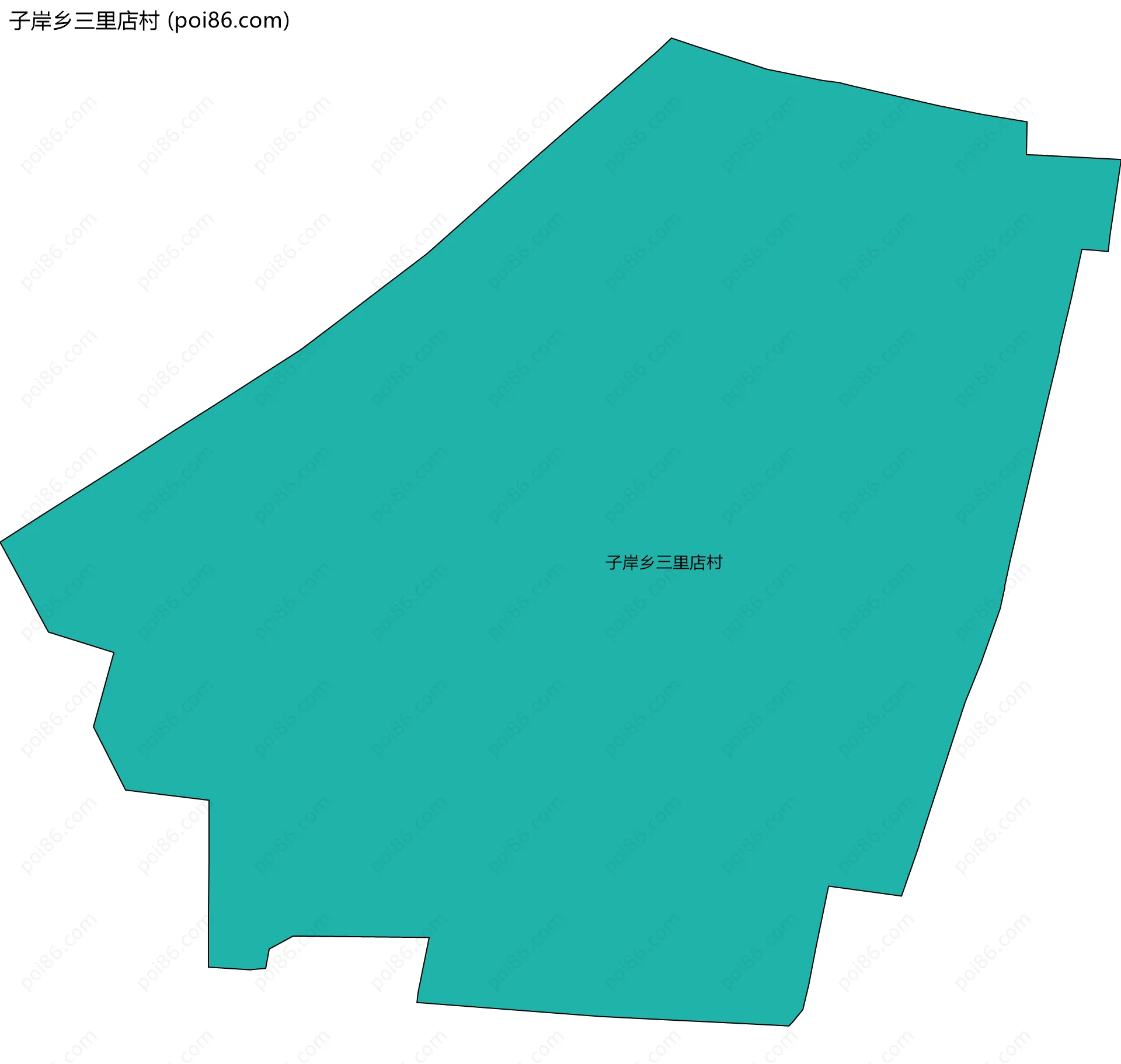 子岸乡三里店村边界地图