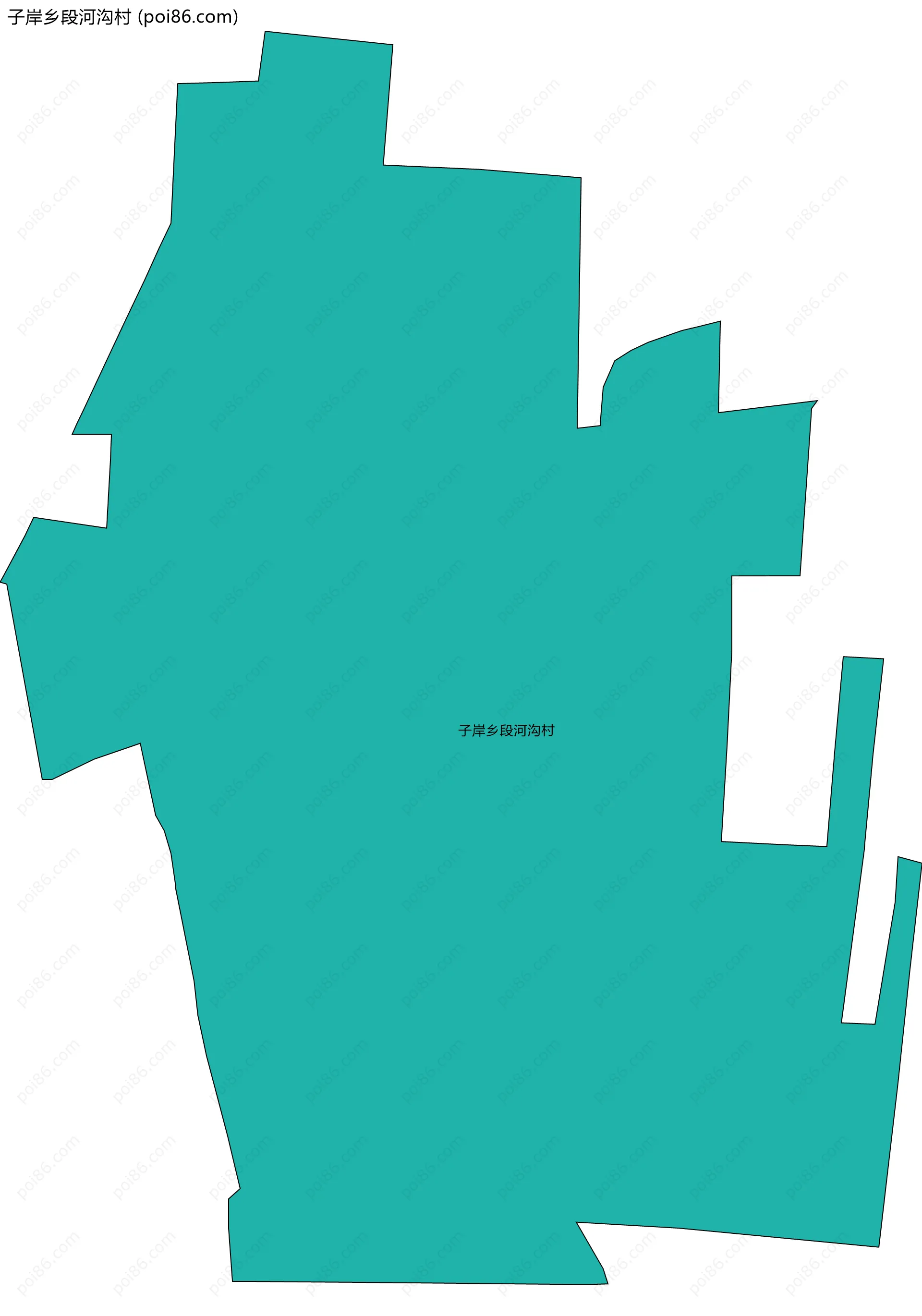 子岸乡段河沟村边界地图