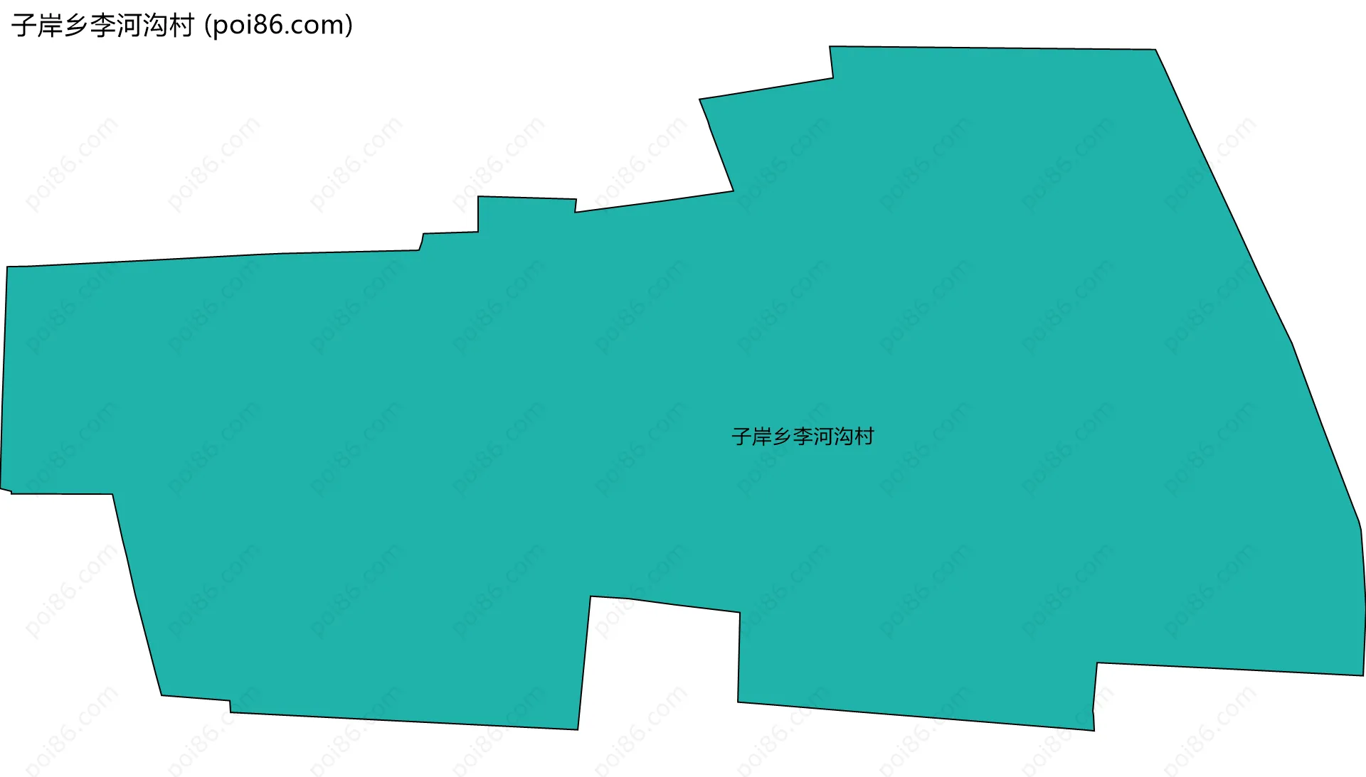 子岸乡李河沟村边界地图