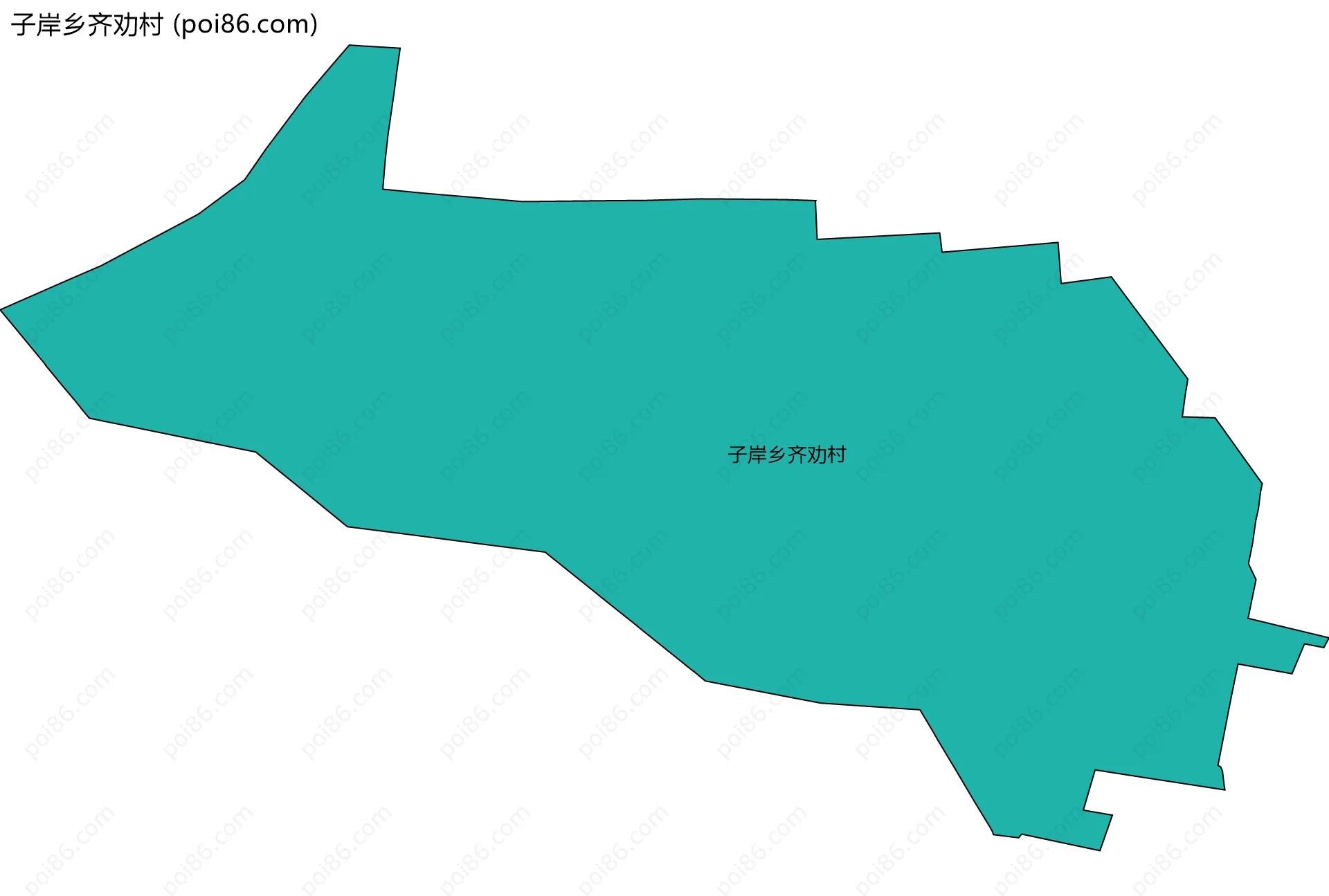 子岸乡齐劝村边界地图