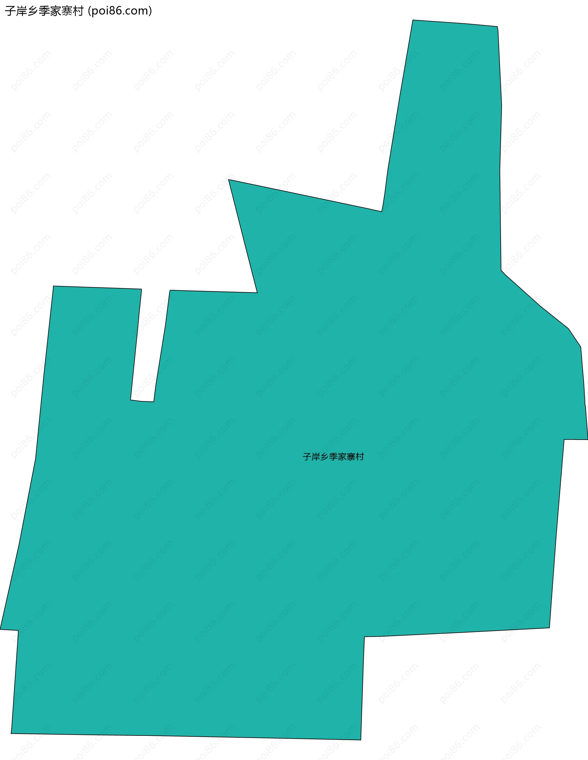 子岸乡季家寨村边界地图