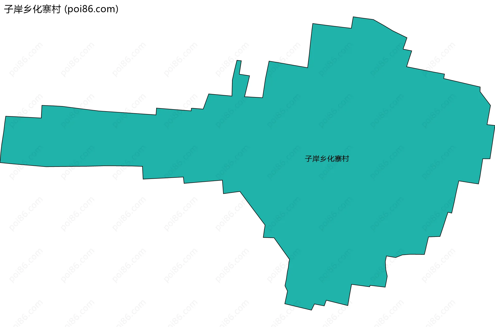 子岸乡化寨村边界地图