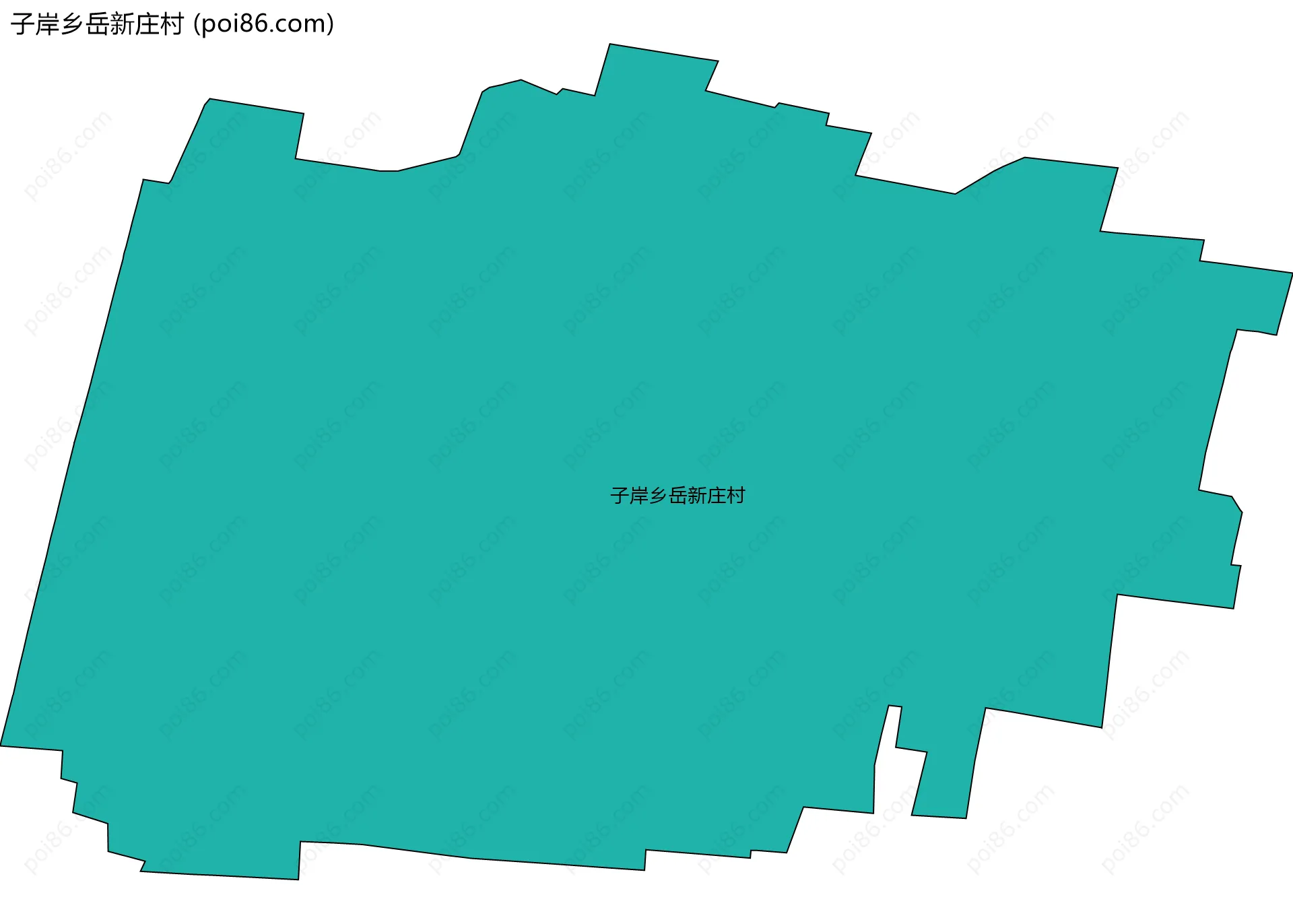 子岸乡岳新庄村边界地图