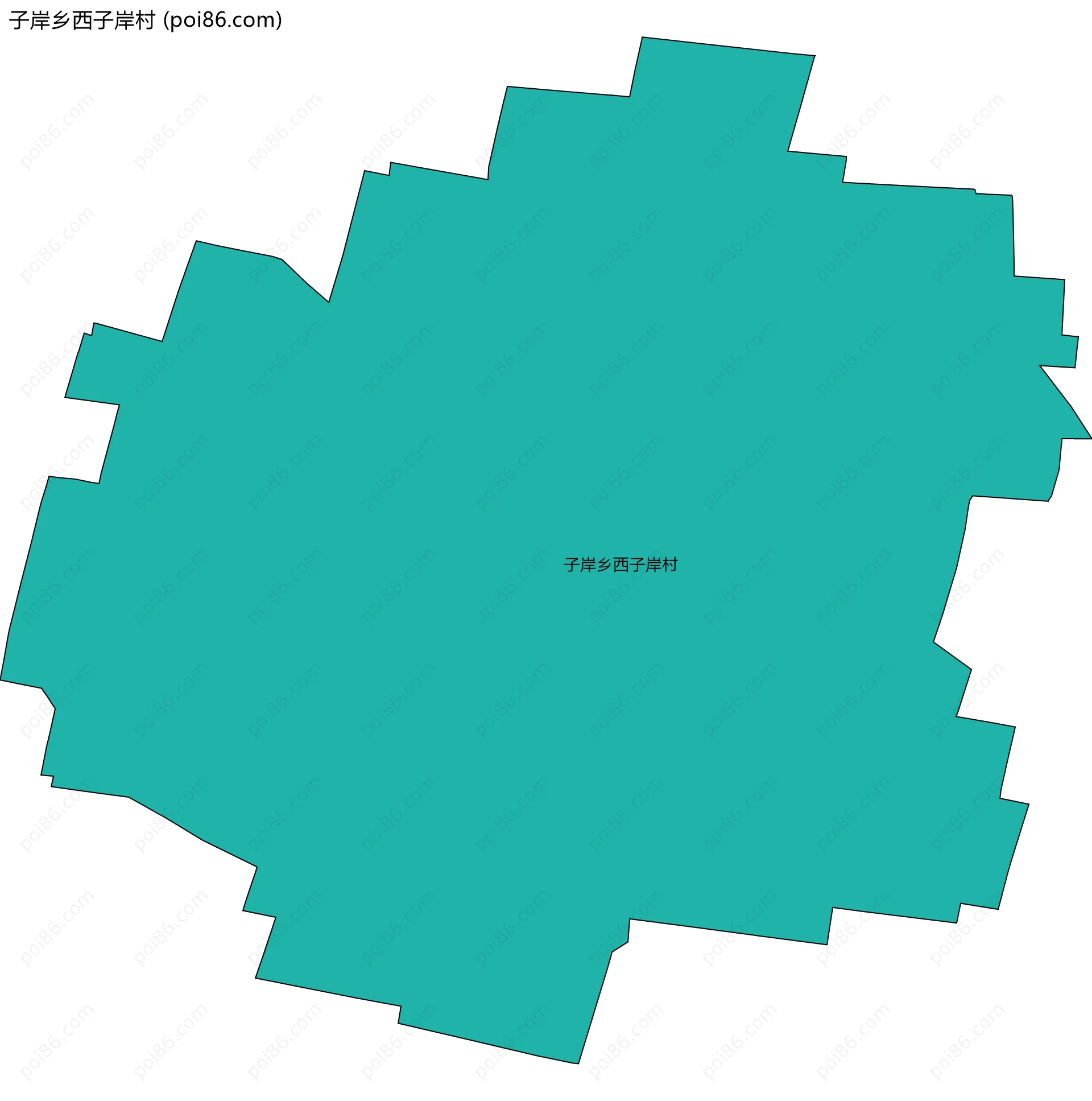 子岸乡西子岸村边界地图