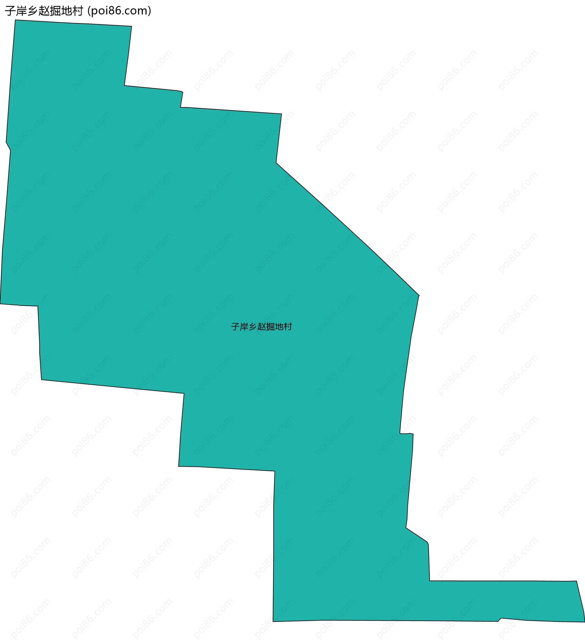 子岸乡赵掘地村边界地图