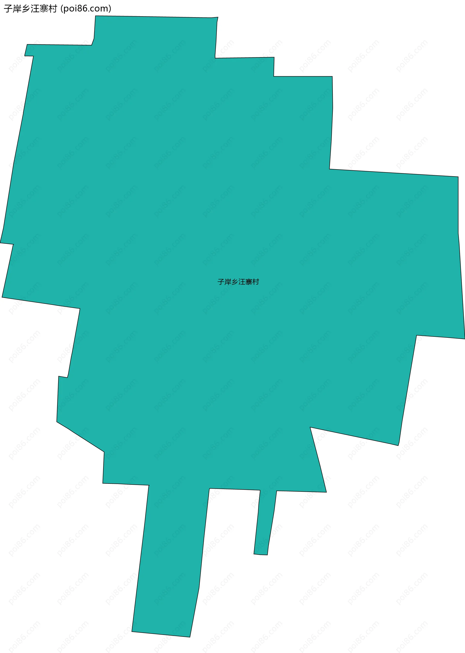 子岸乡汪寨村边界地图