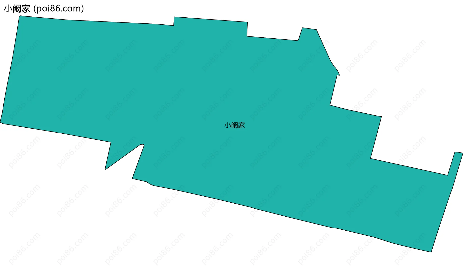 小阚家边界地图