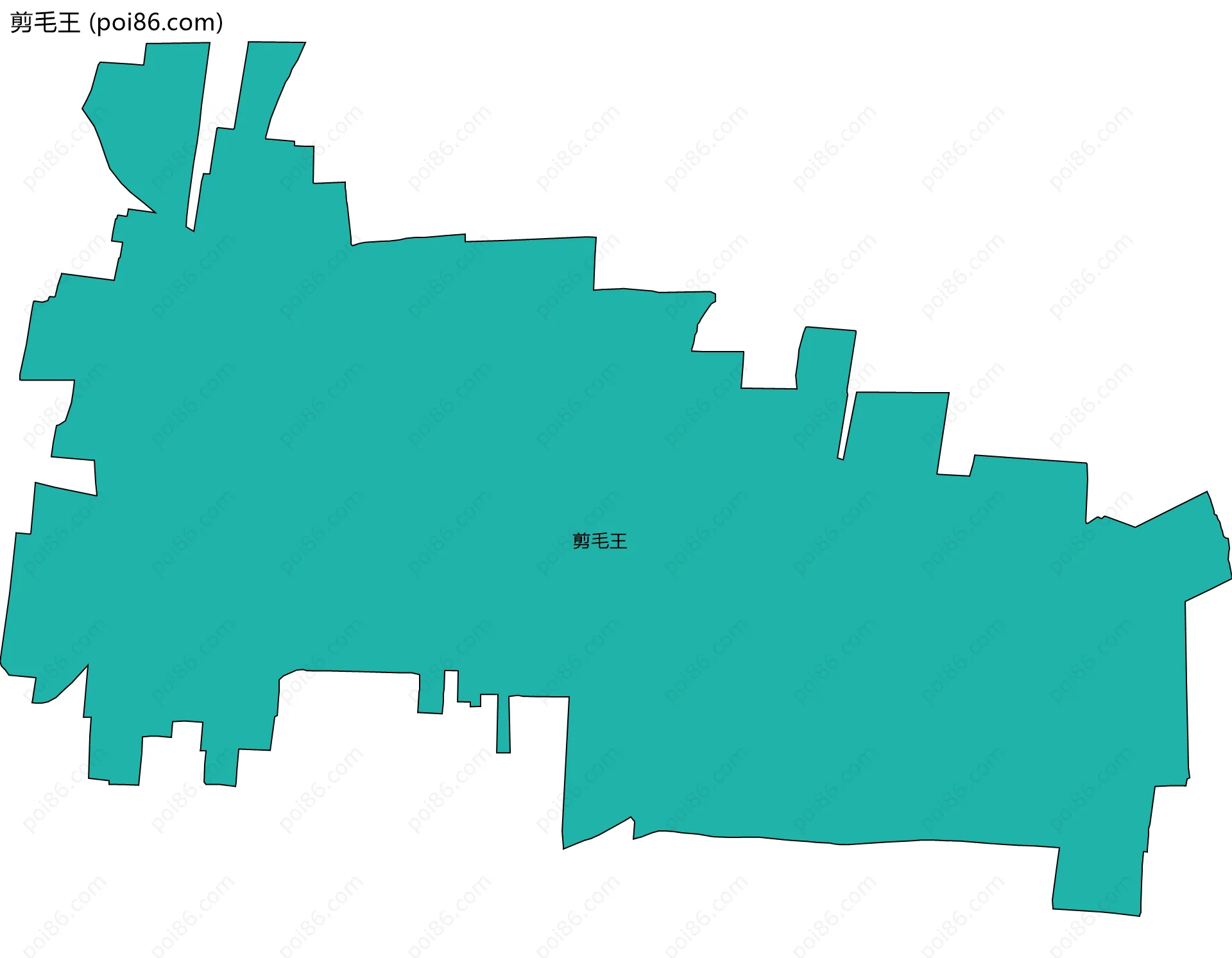剪毛王边界地图