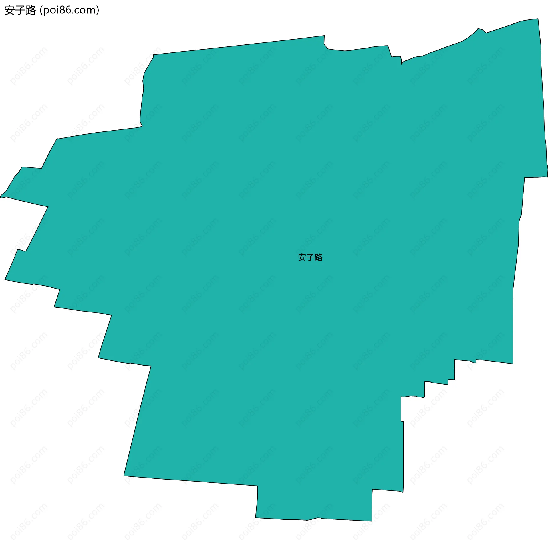 安子路边界地图