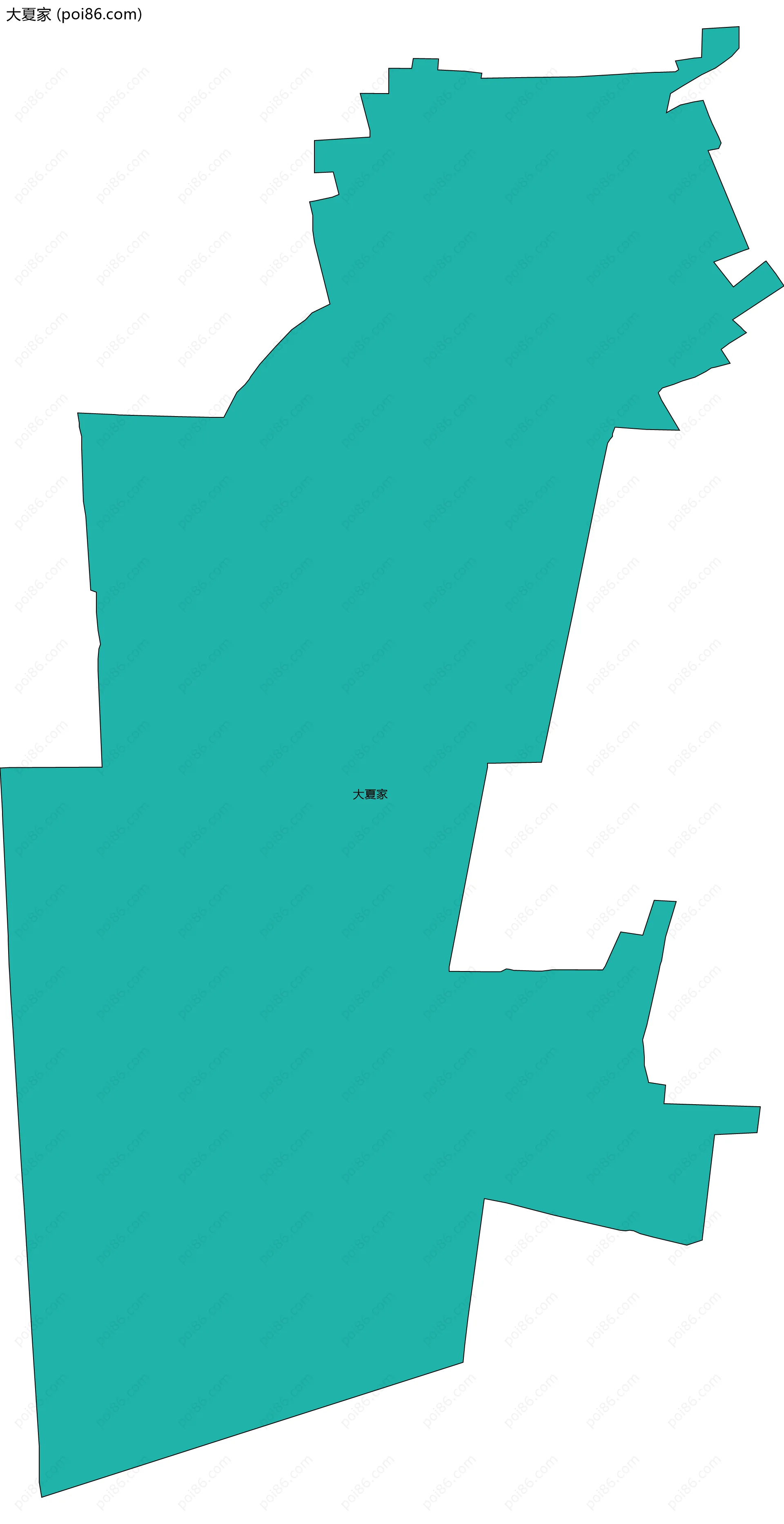 大夏家边界地图