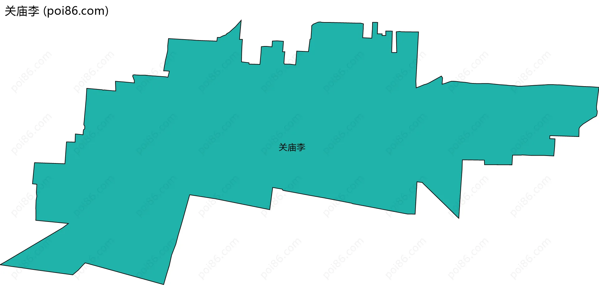 关庙李边界地图