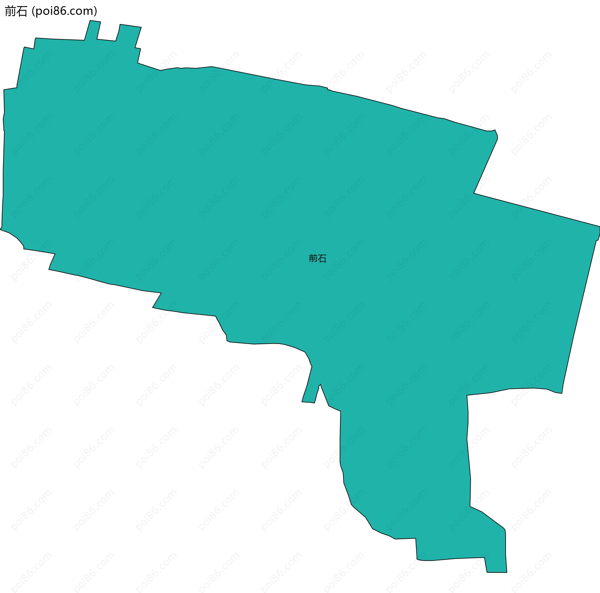 前石边界地图