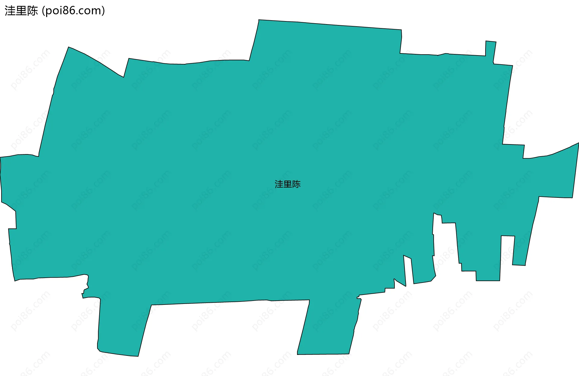 洼里陈边界地图