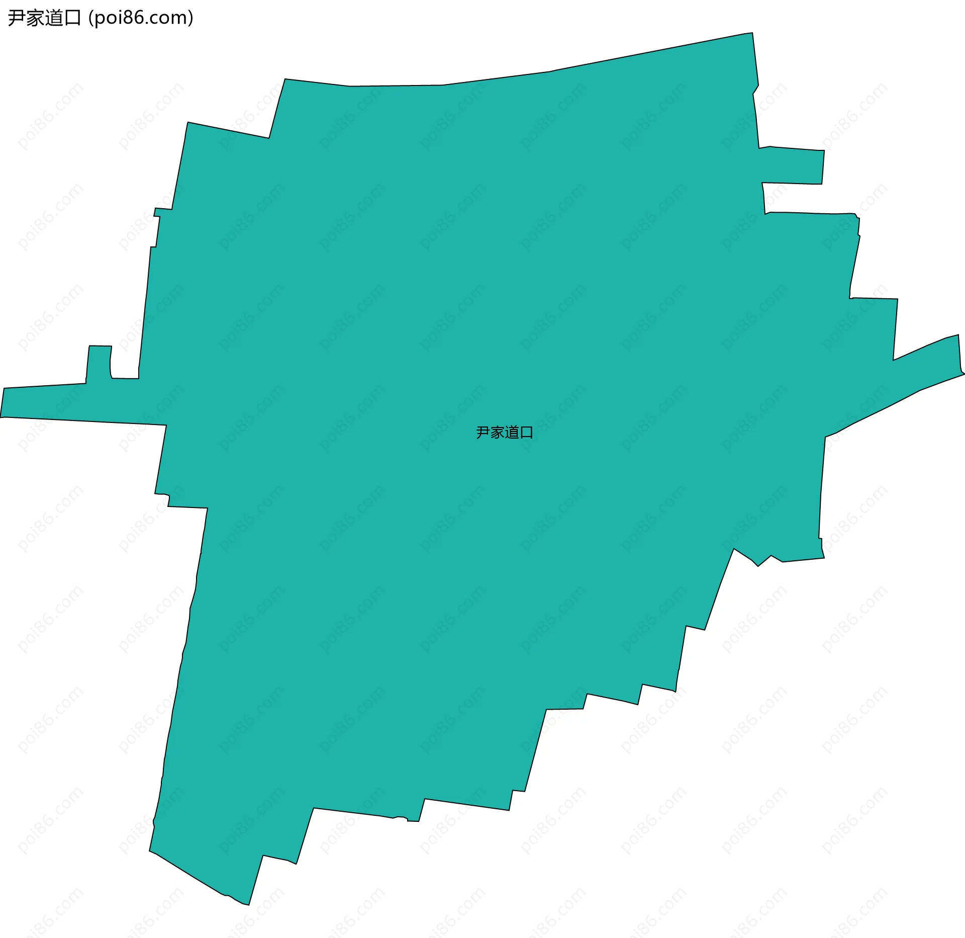 尹家道口边界地图