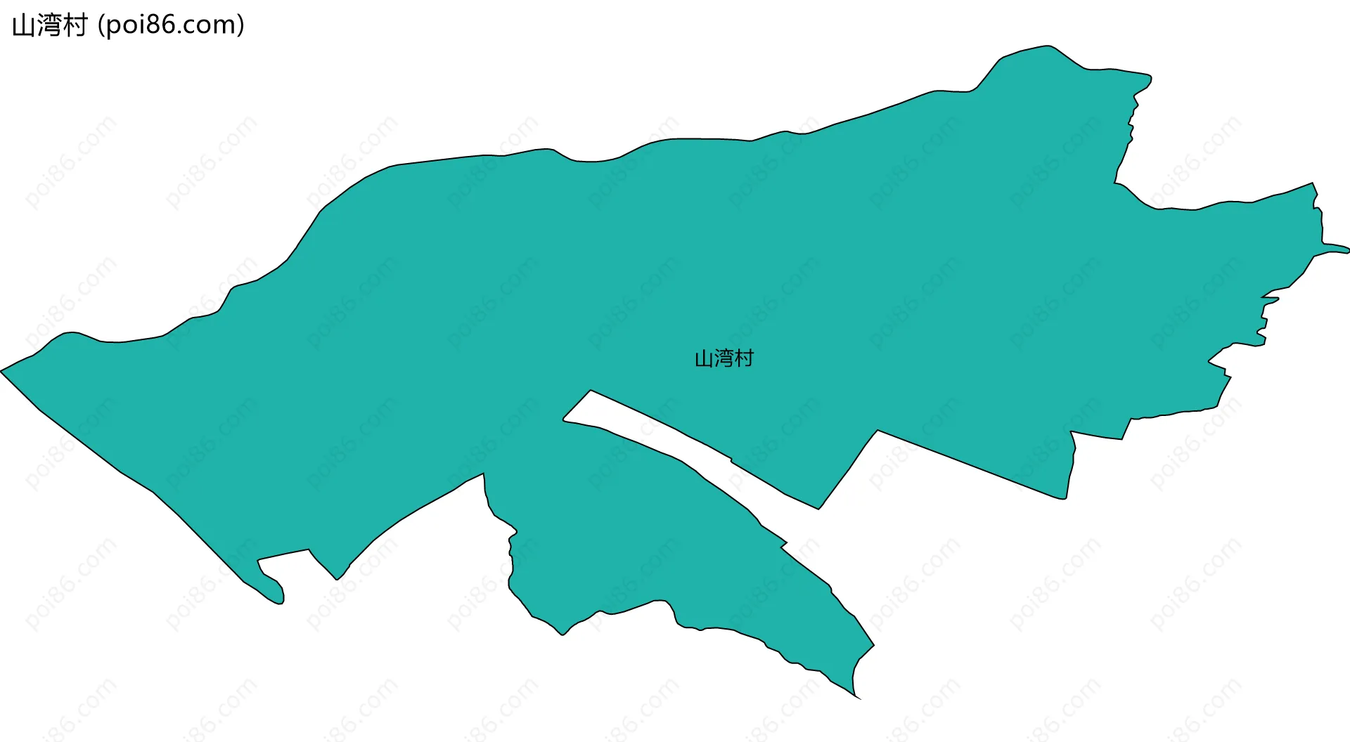 山湾村边界地图