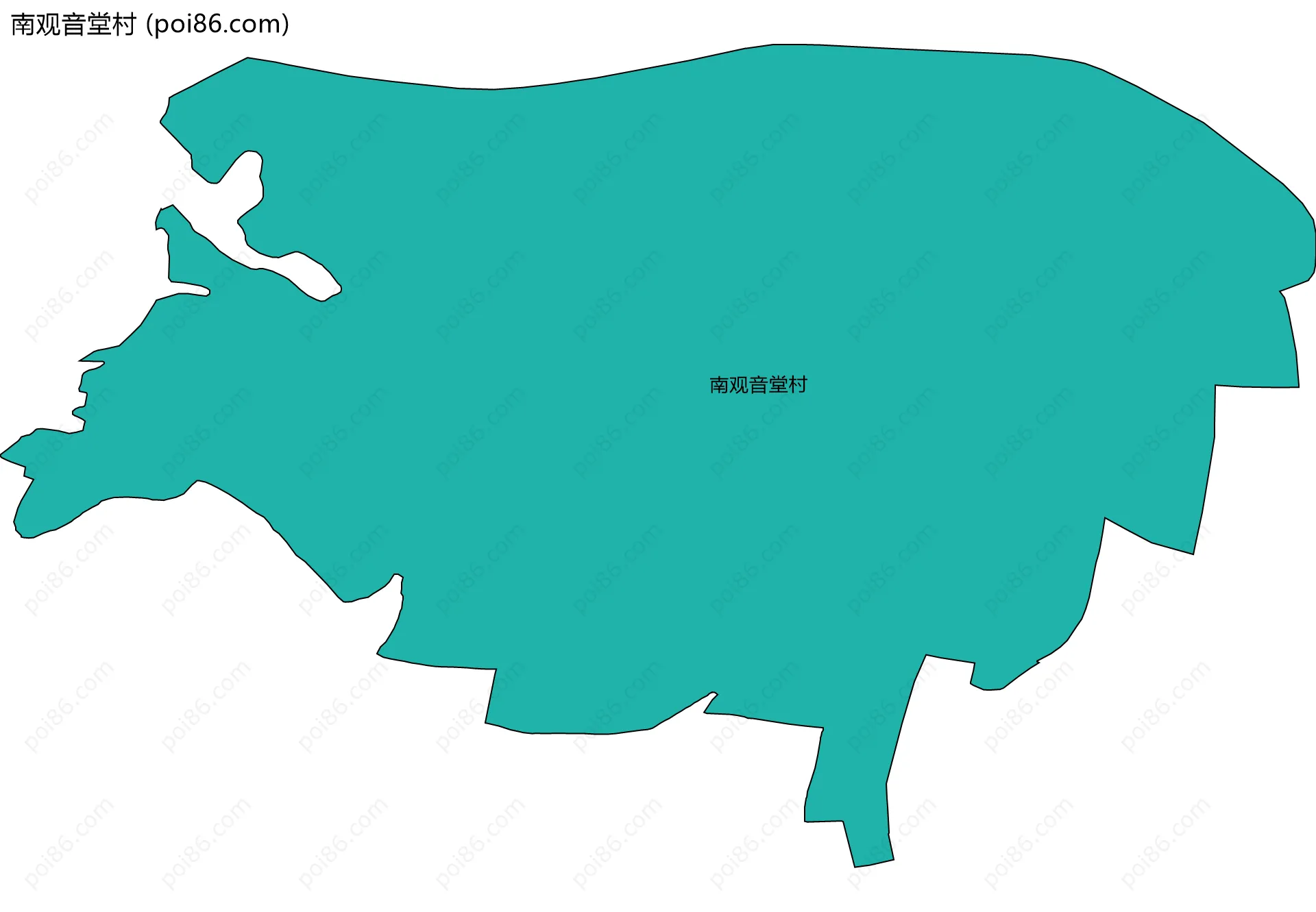 南观音堂村边界地图