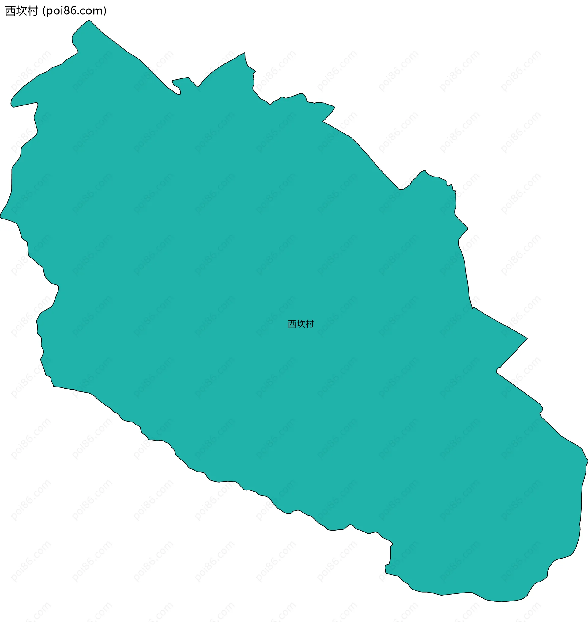 西坎村边界地图