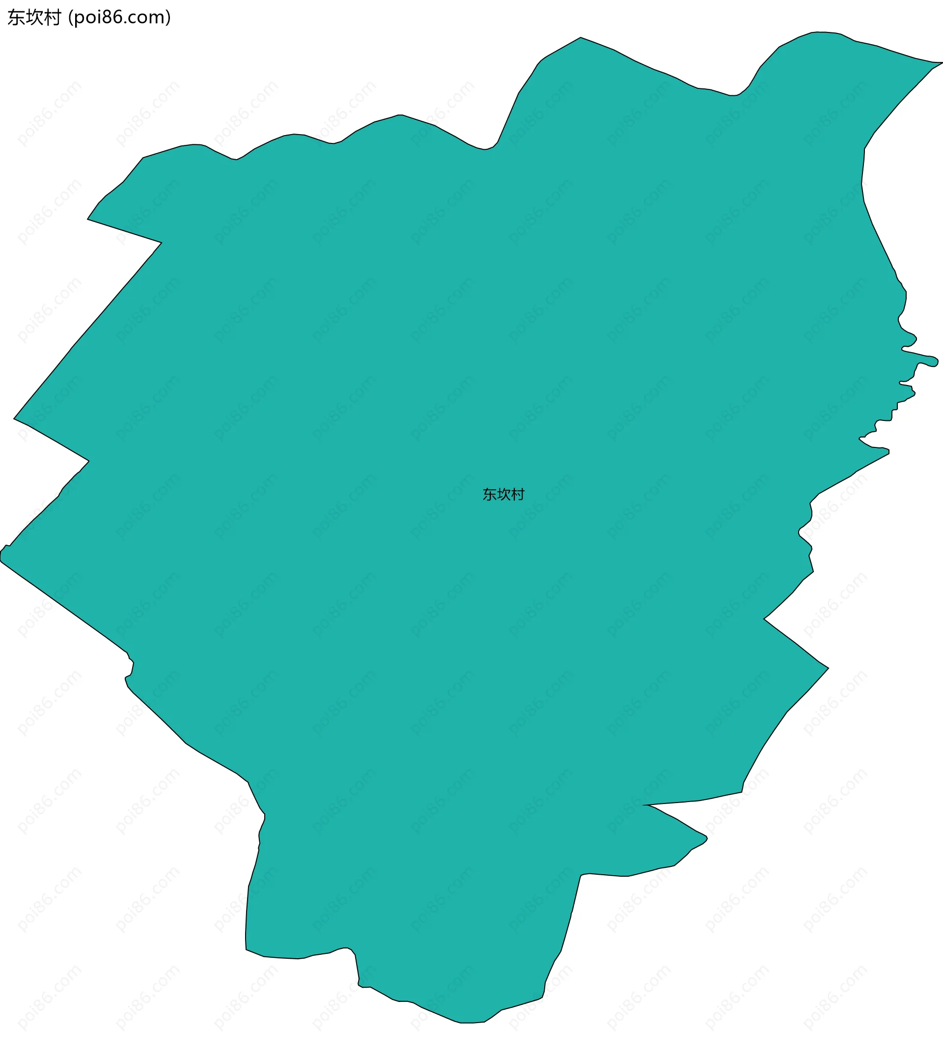 东坎村边界地图