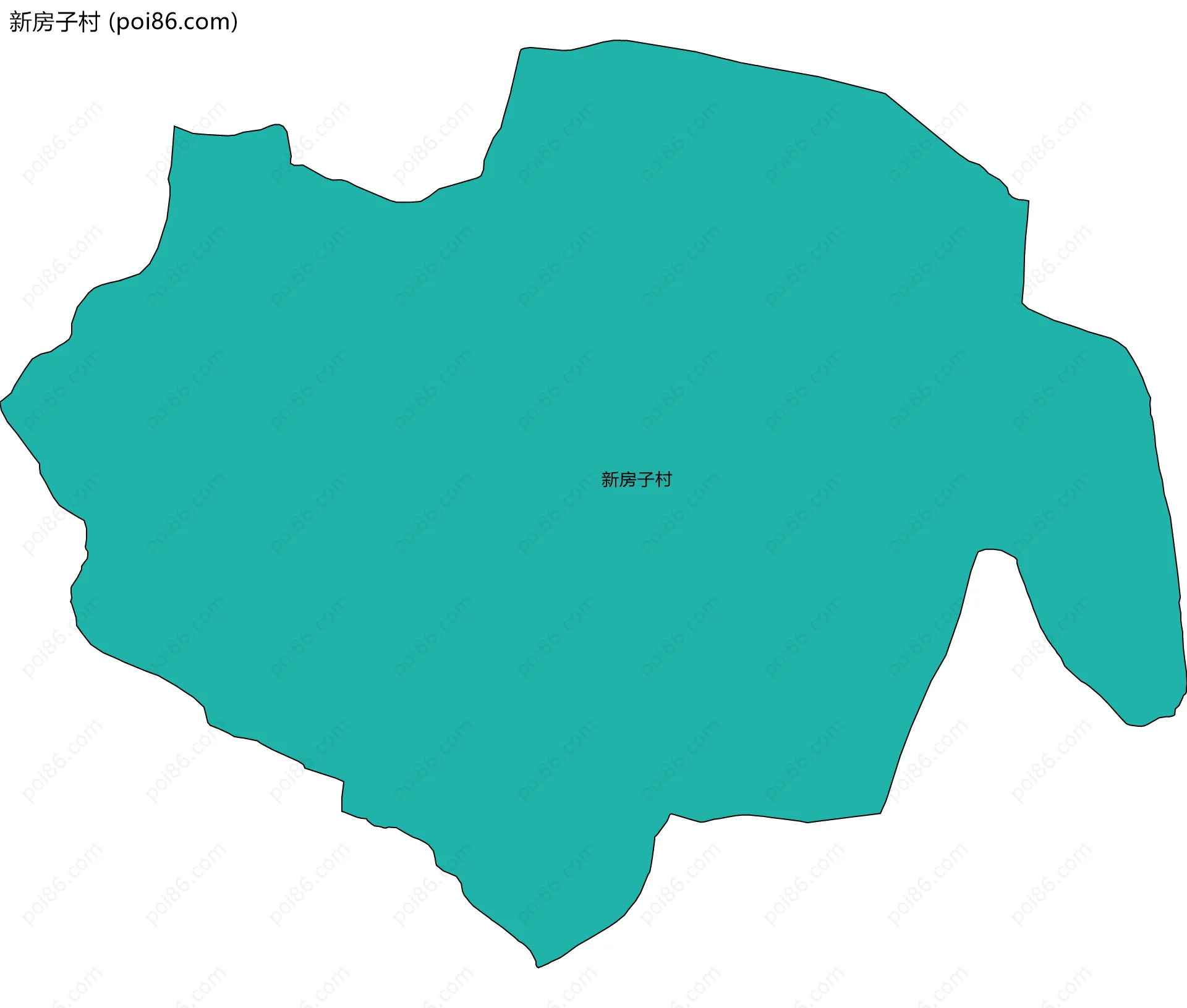 新房子村边界地图