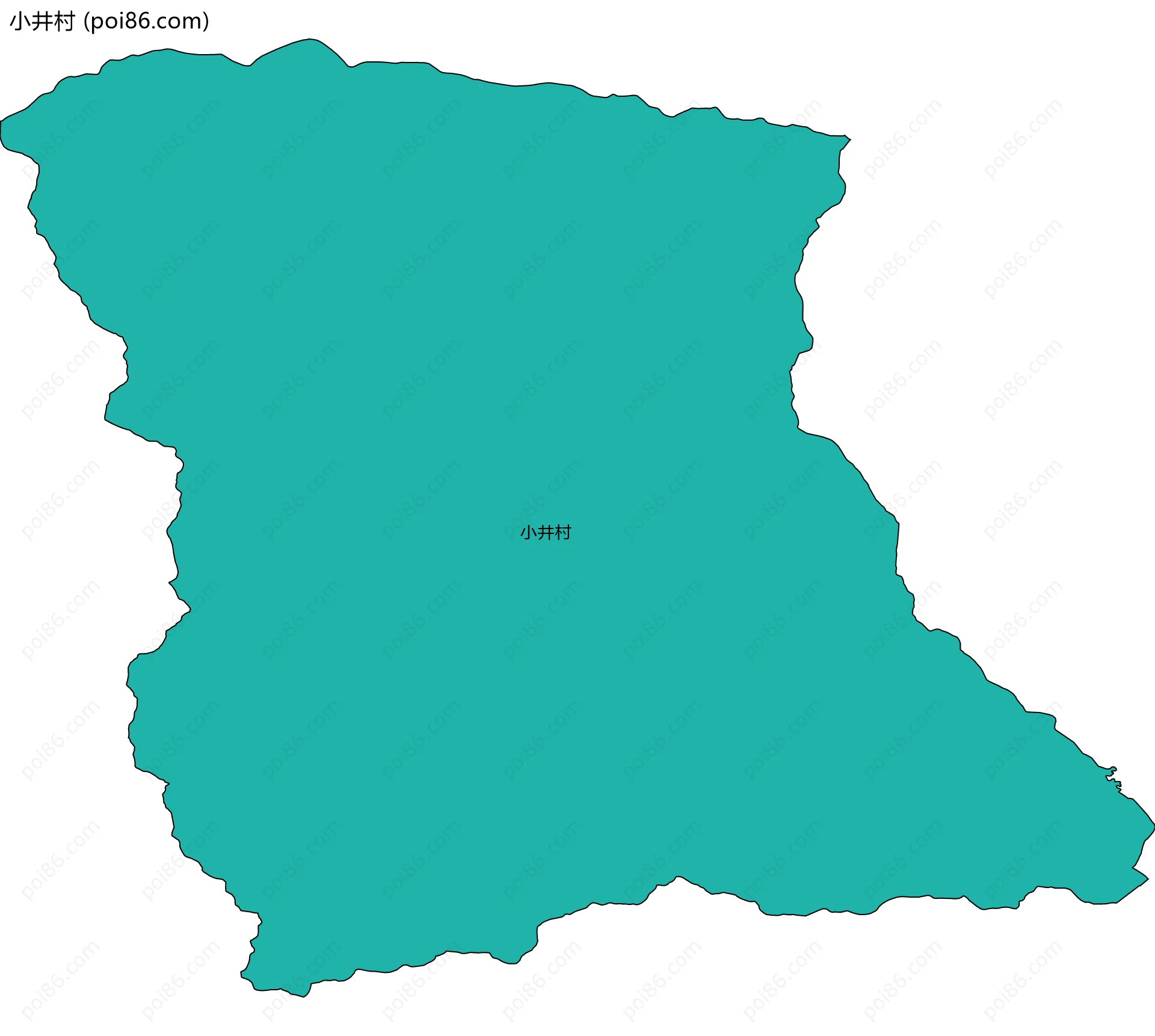 小井村边界地图