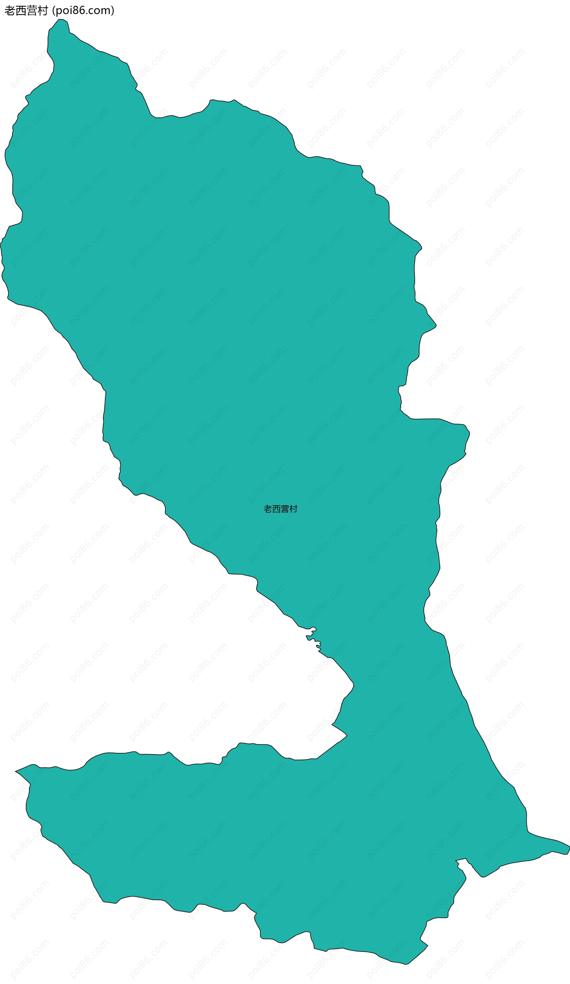 老西营村边界地图